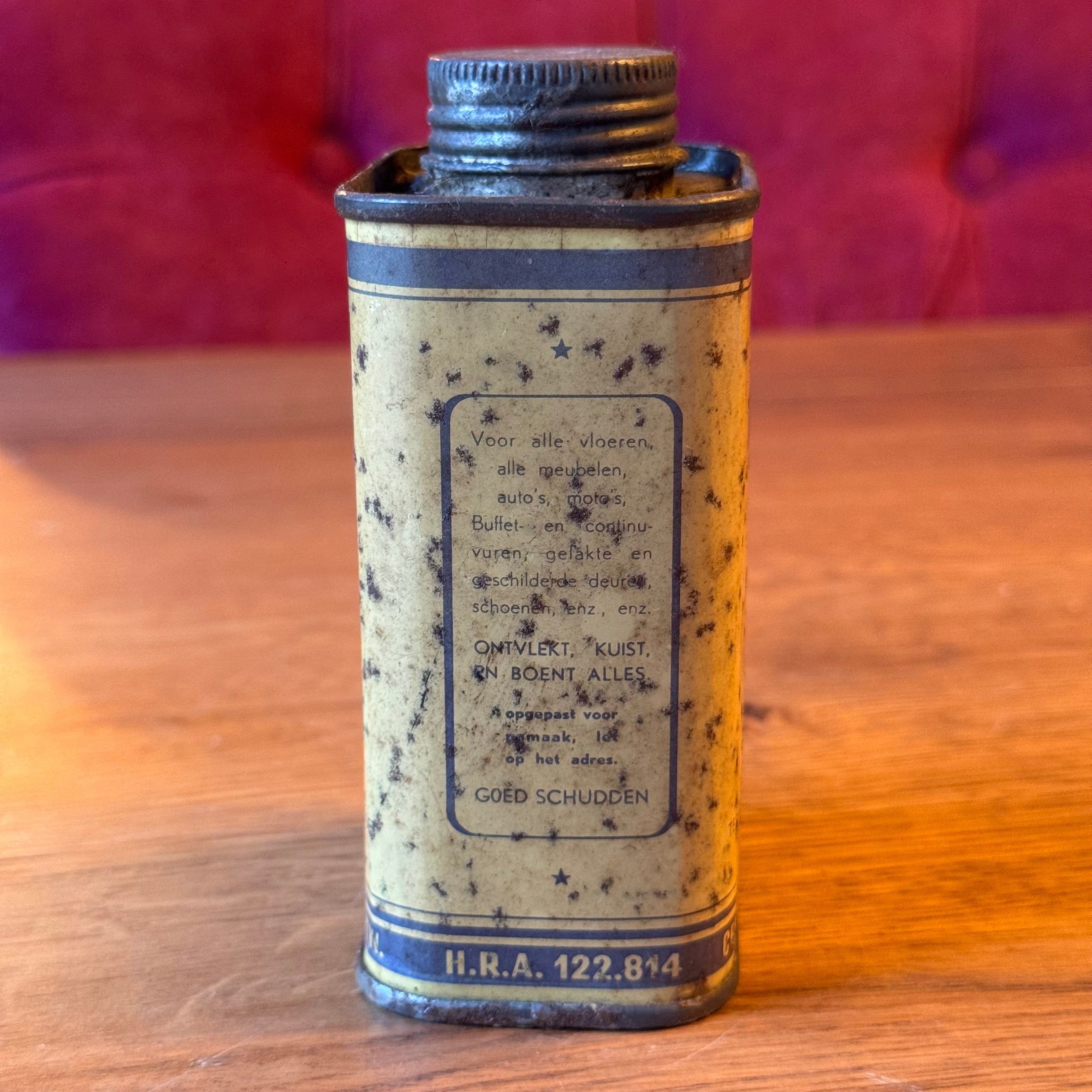 Vintage "Het Bieke" French polishing wax tin – Wilrijk Antwerp – early 20th century