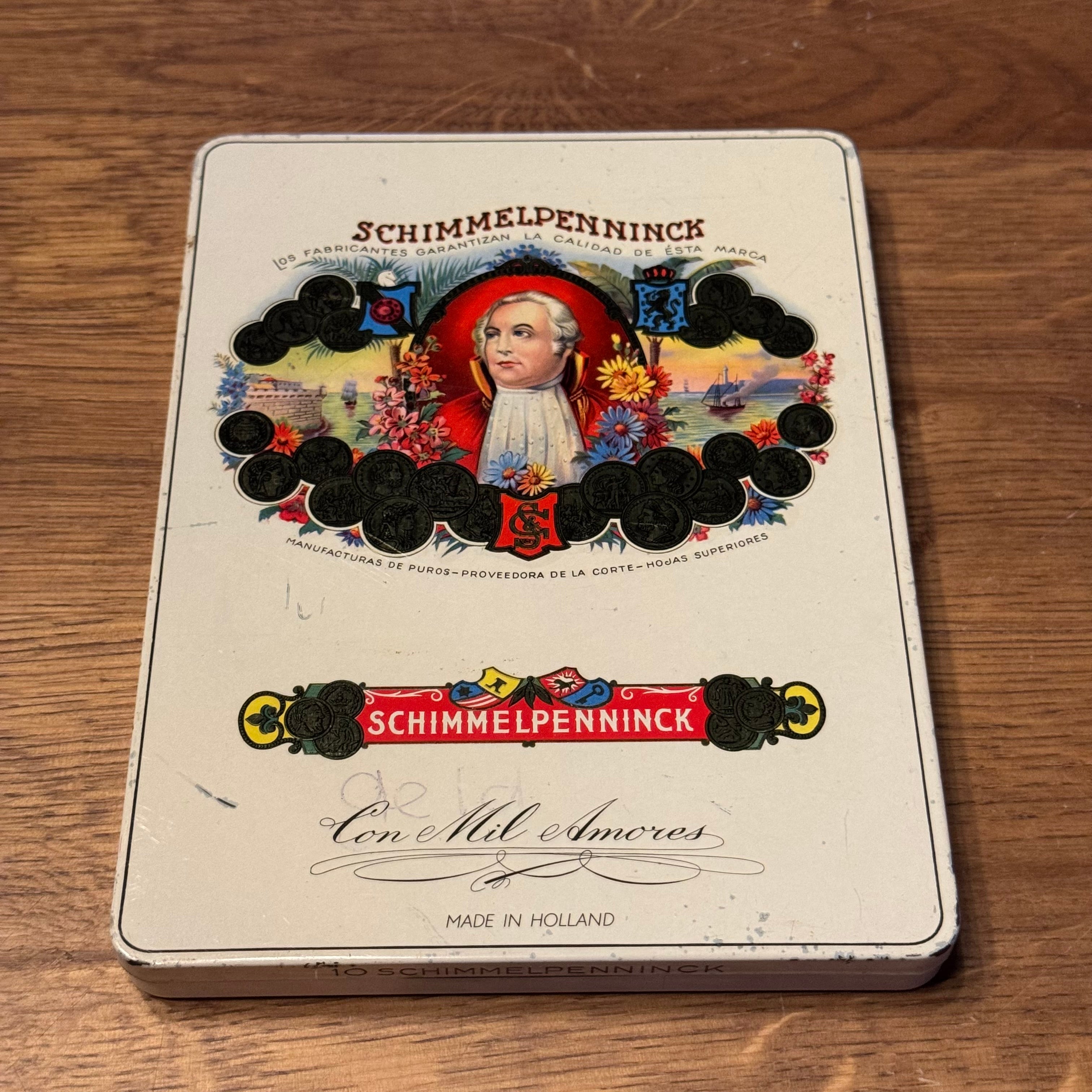 Schimmelpenninck cigar tin "Con Mil Amores" – vintage tobacco tin