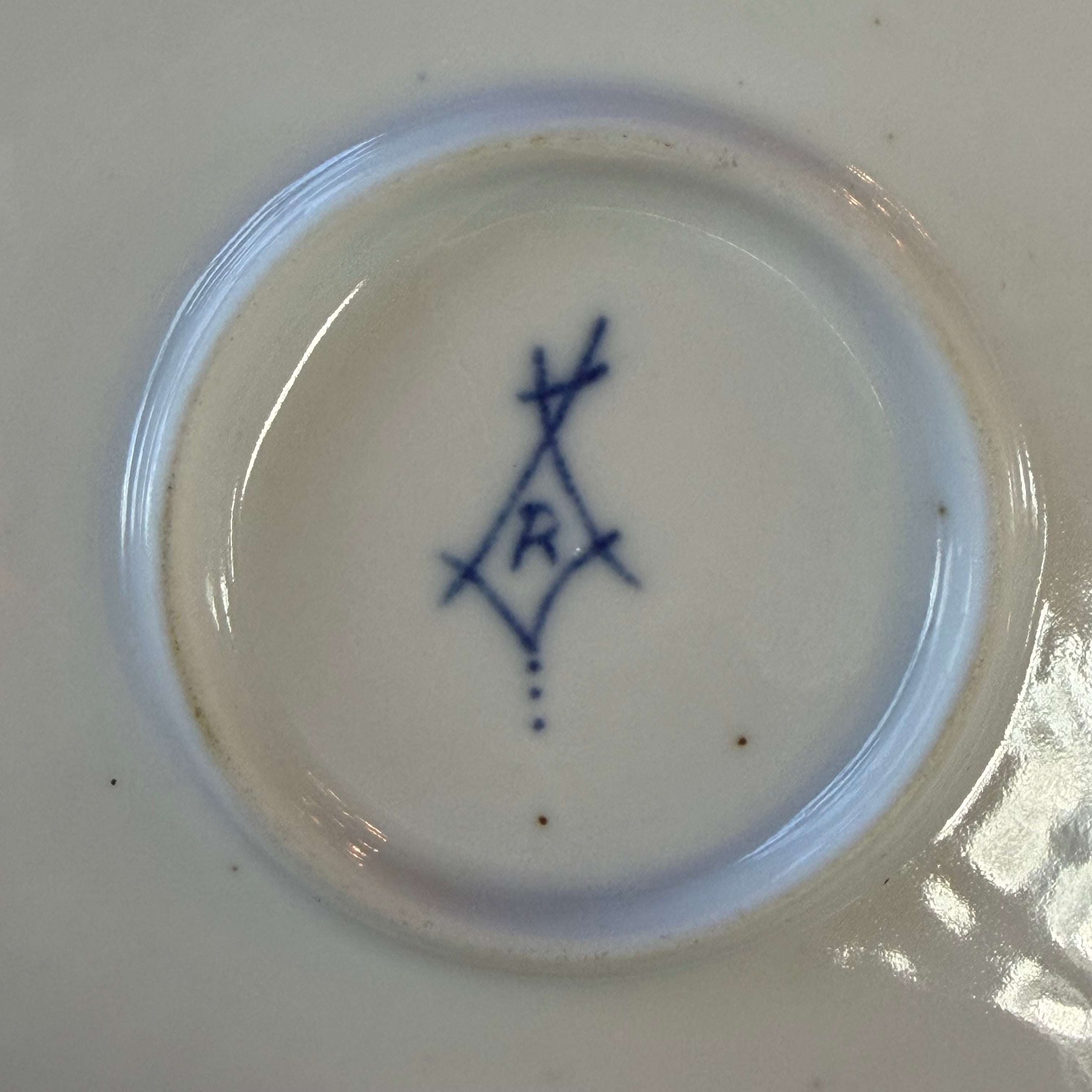 Antique Porcelain Plate Louis Regout (Mosa Maastricht) – Blue Saxon Decor