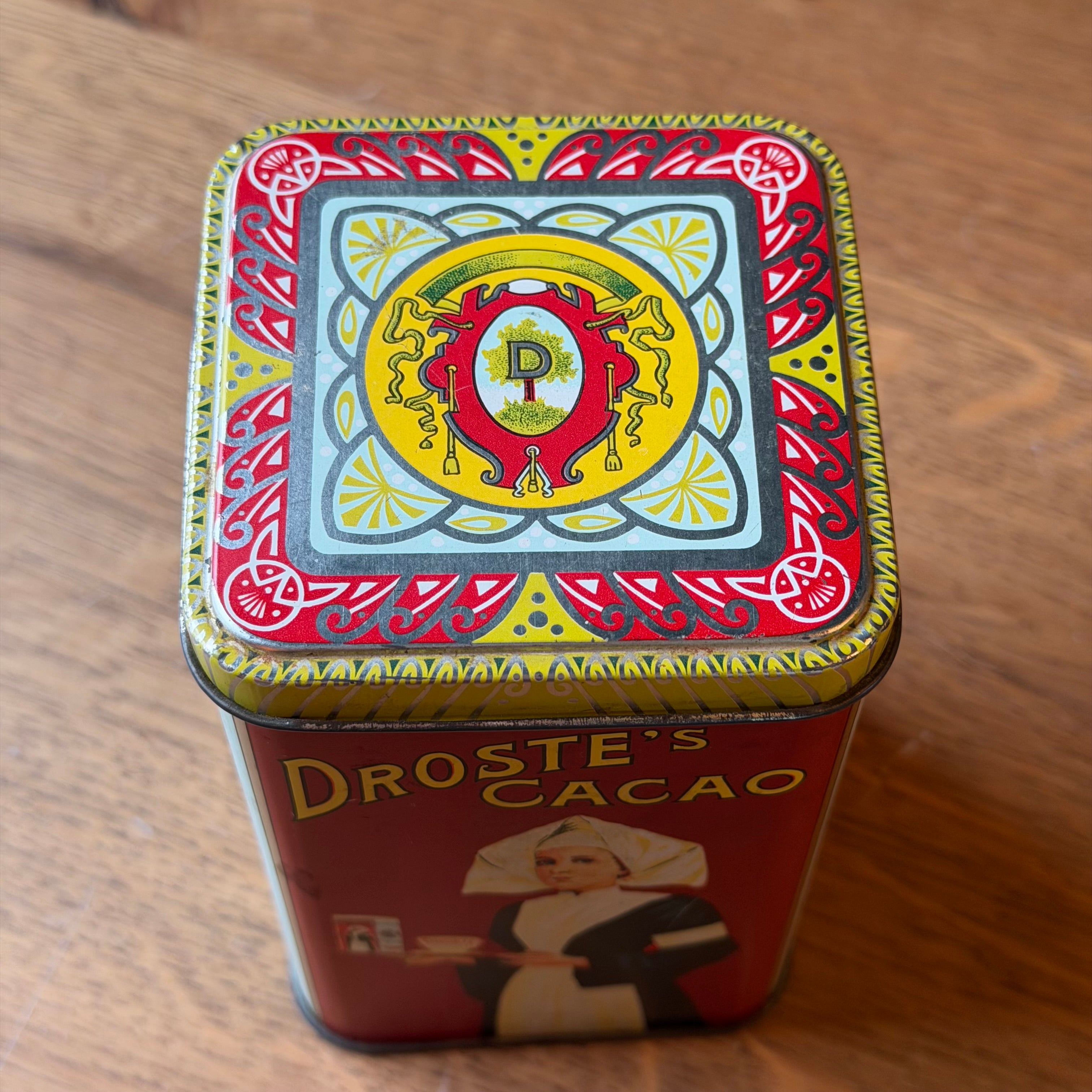 Antike Kakaodose von Droste – Haarlem, ca. 1920–1930