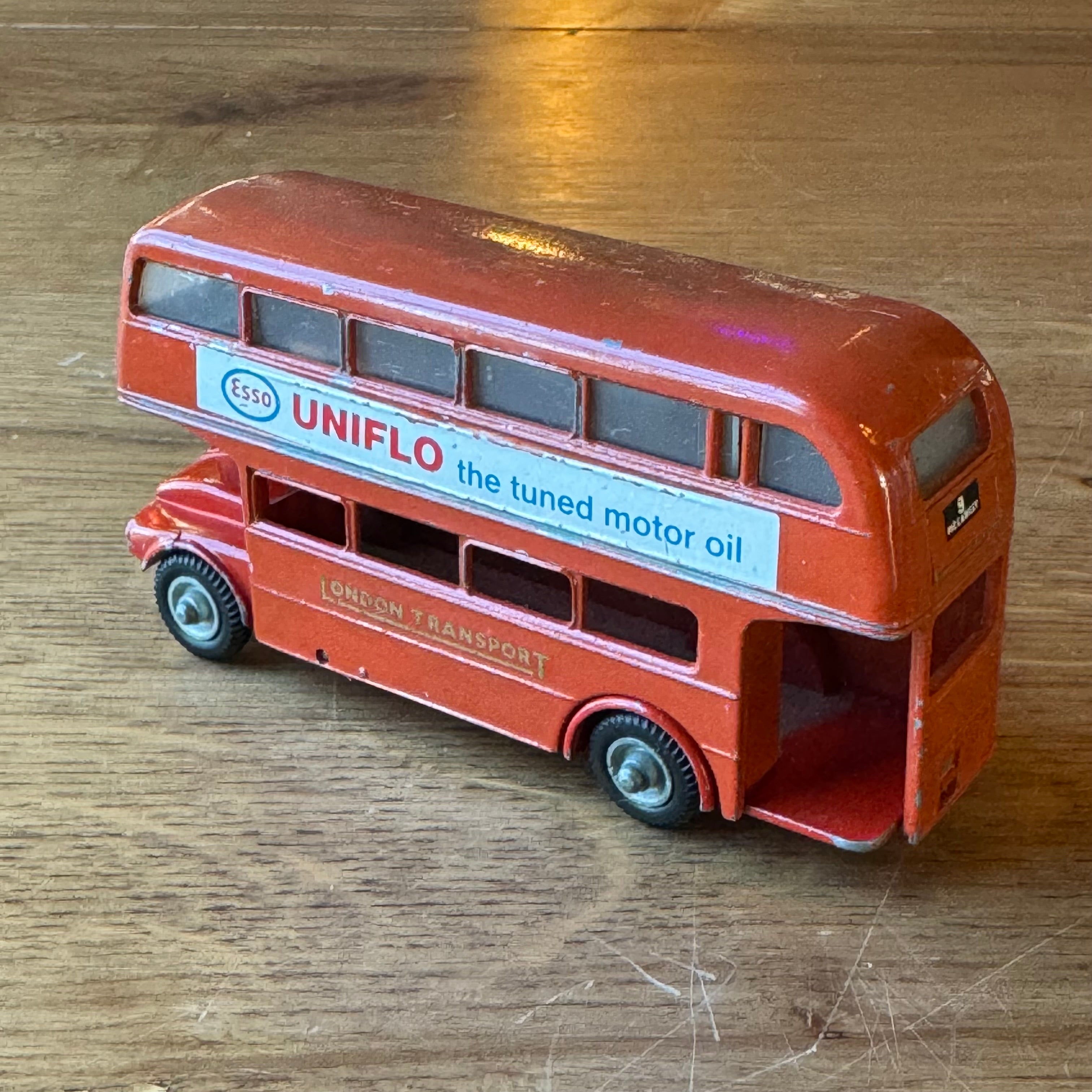 Vintage Budgie Toys AEC Routemaster Double Decker – London Transport – Esso UNIFLO Advertising