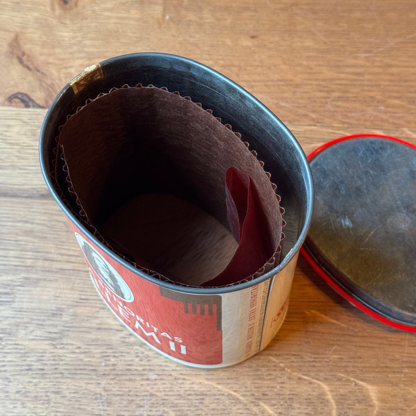 Vintage Willem II Sigarenblik - Extra Senoritas - Rood met Portret (Jaren '60)