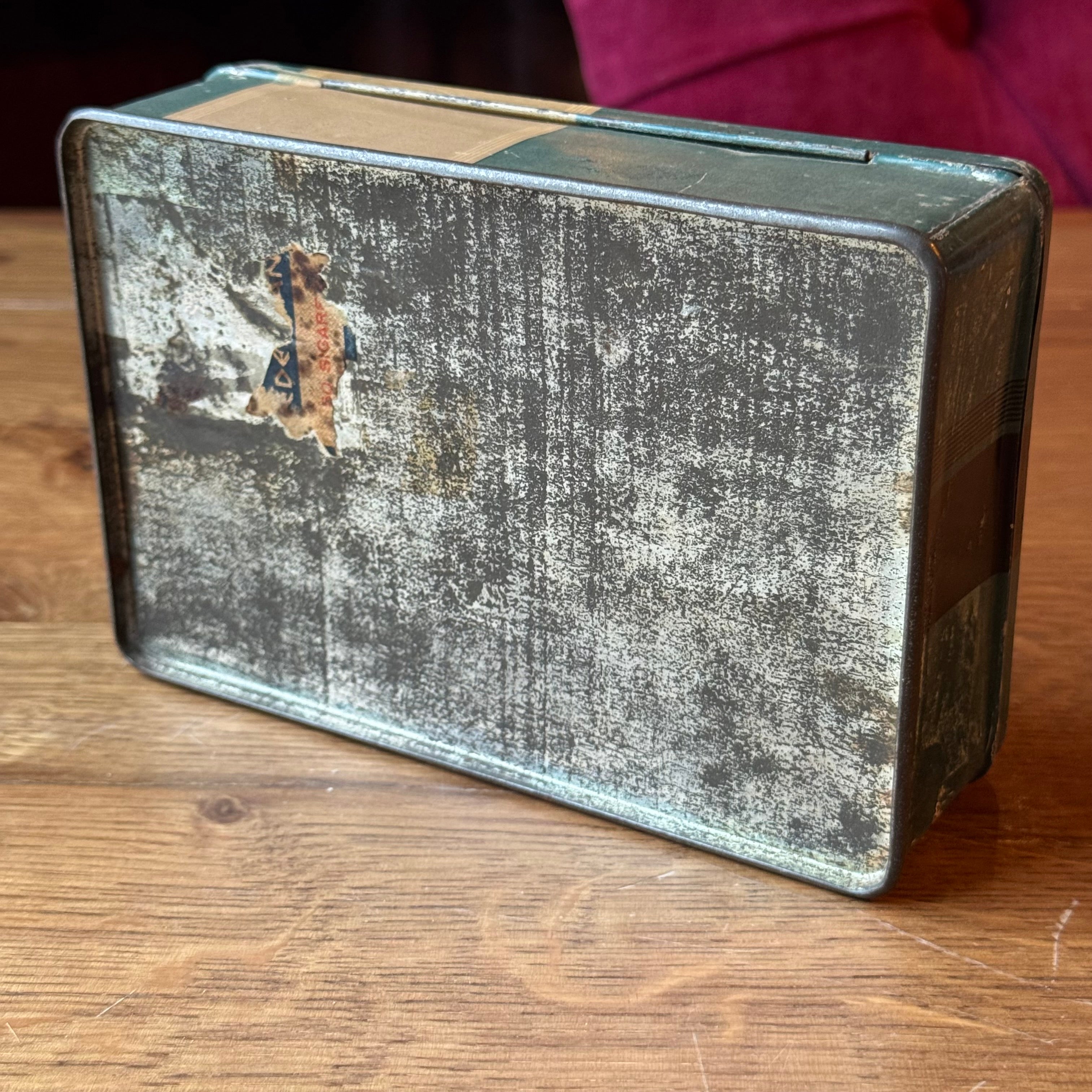 Vintage Regal Sigarenblik - Deliaantjes - Petrol Blauw & Portret (Jaren '50)