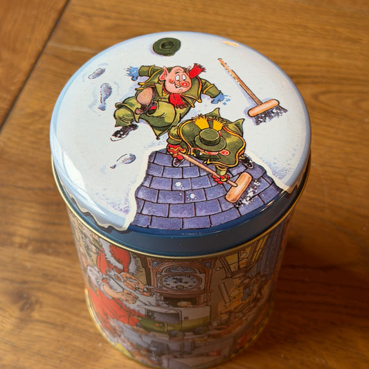 Vintage Kerstblik met Winterillustratie