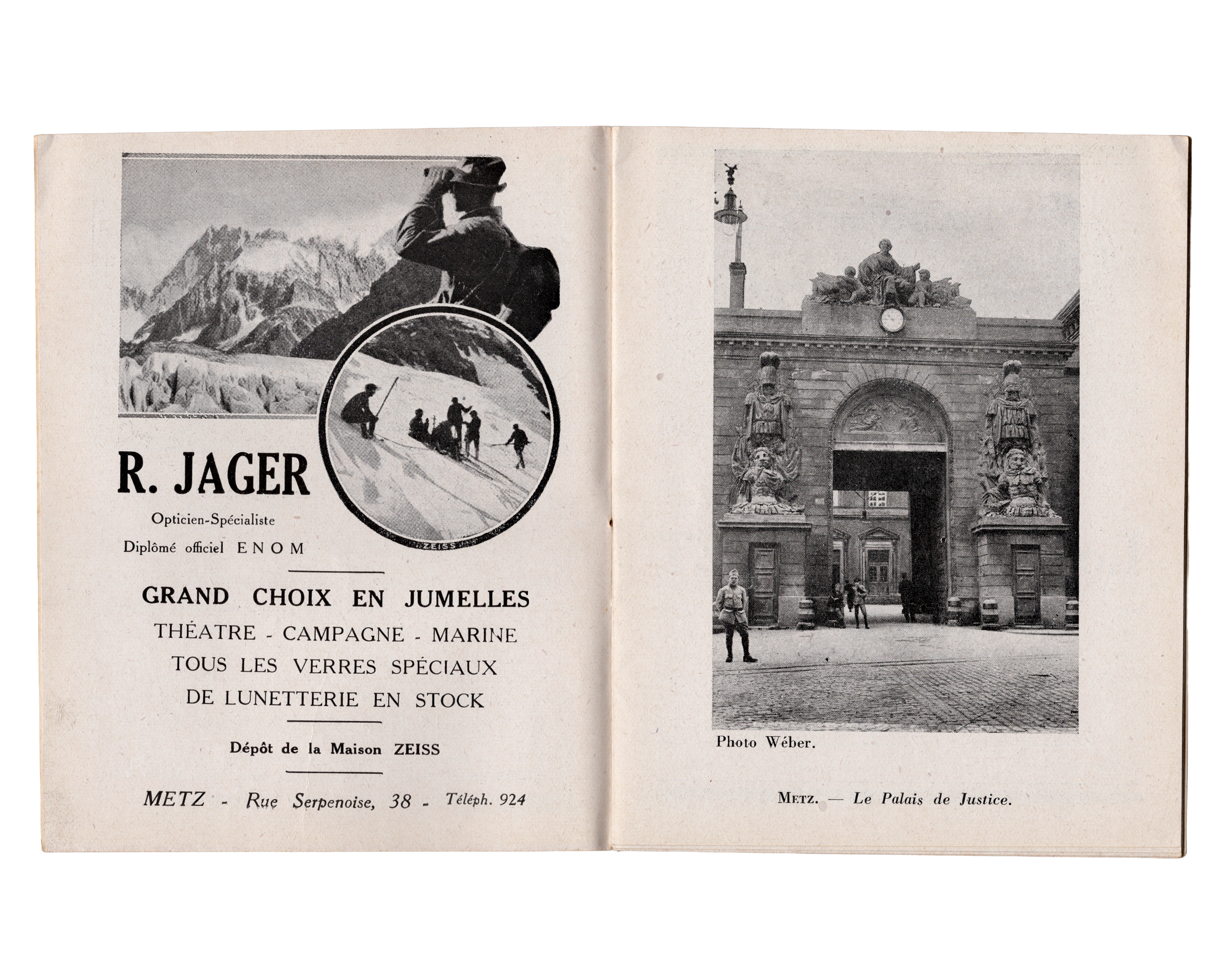 Petit guide touristique Metz Moselle années 1930 Extension Touristique Française