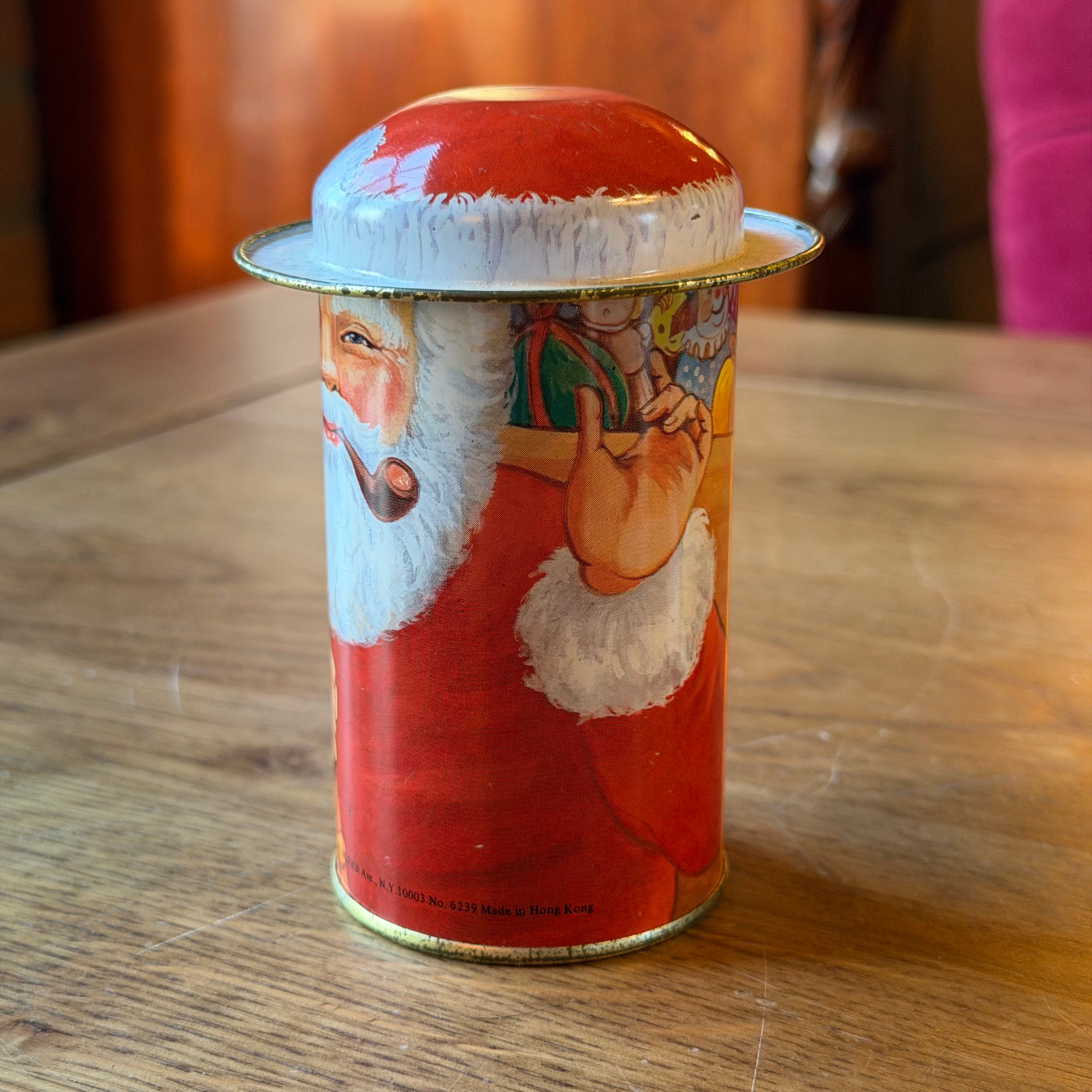 Vintage Weihnachtsmann-Dose, 3er-Set – B. Shackman & Co. (1986)