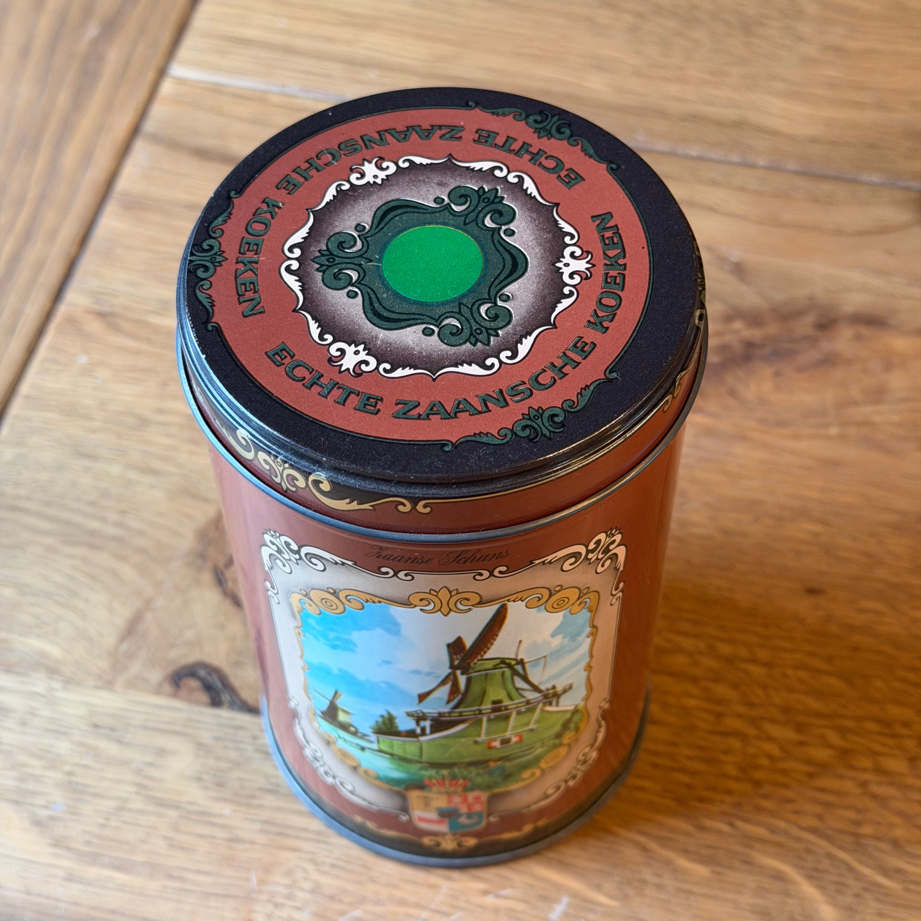 Albert Heijn cookie tin Real Zaansche Cookies with Zaan scenes