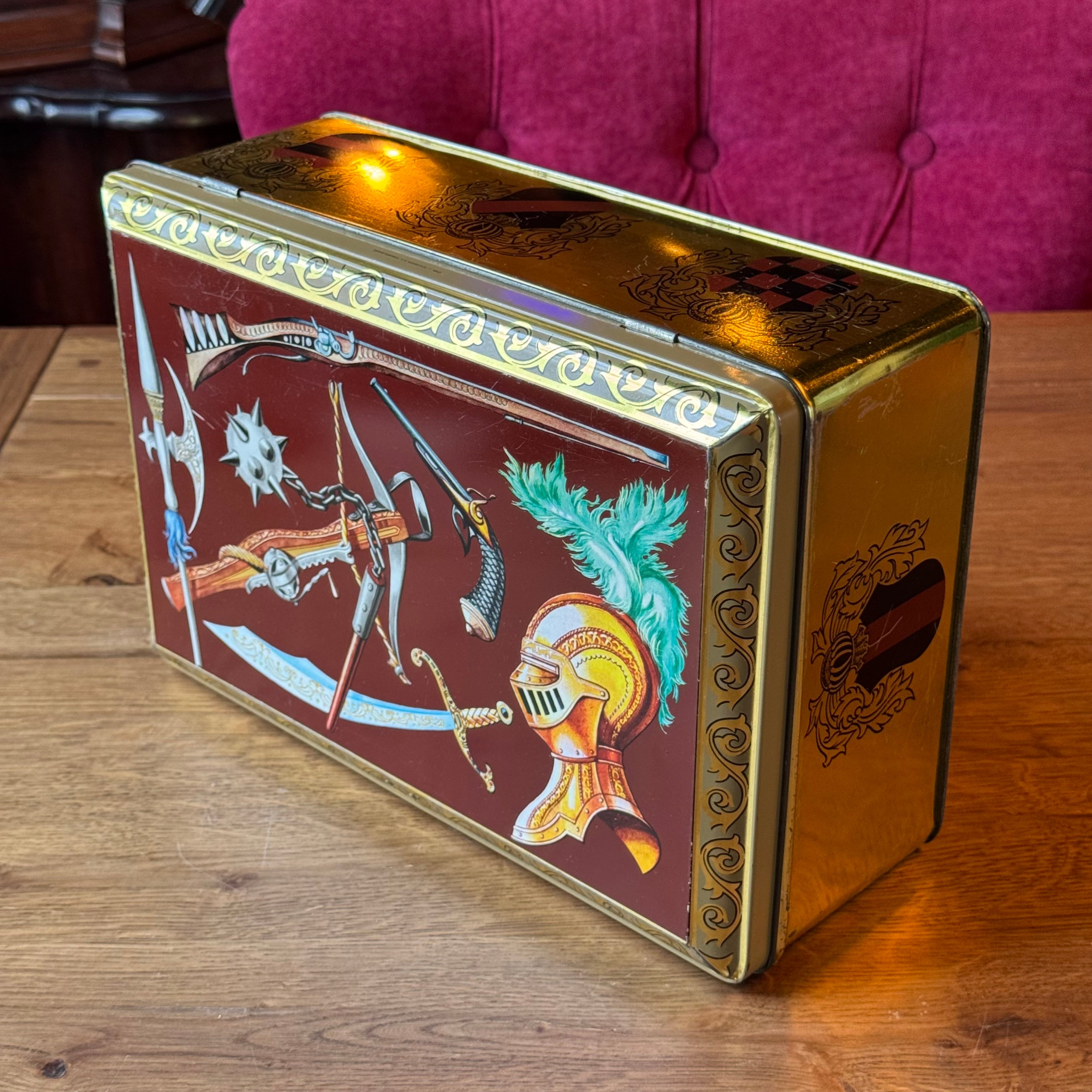 Vintage Demaret Confiserie Blik met Heraldiek en Wapens