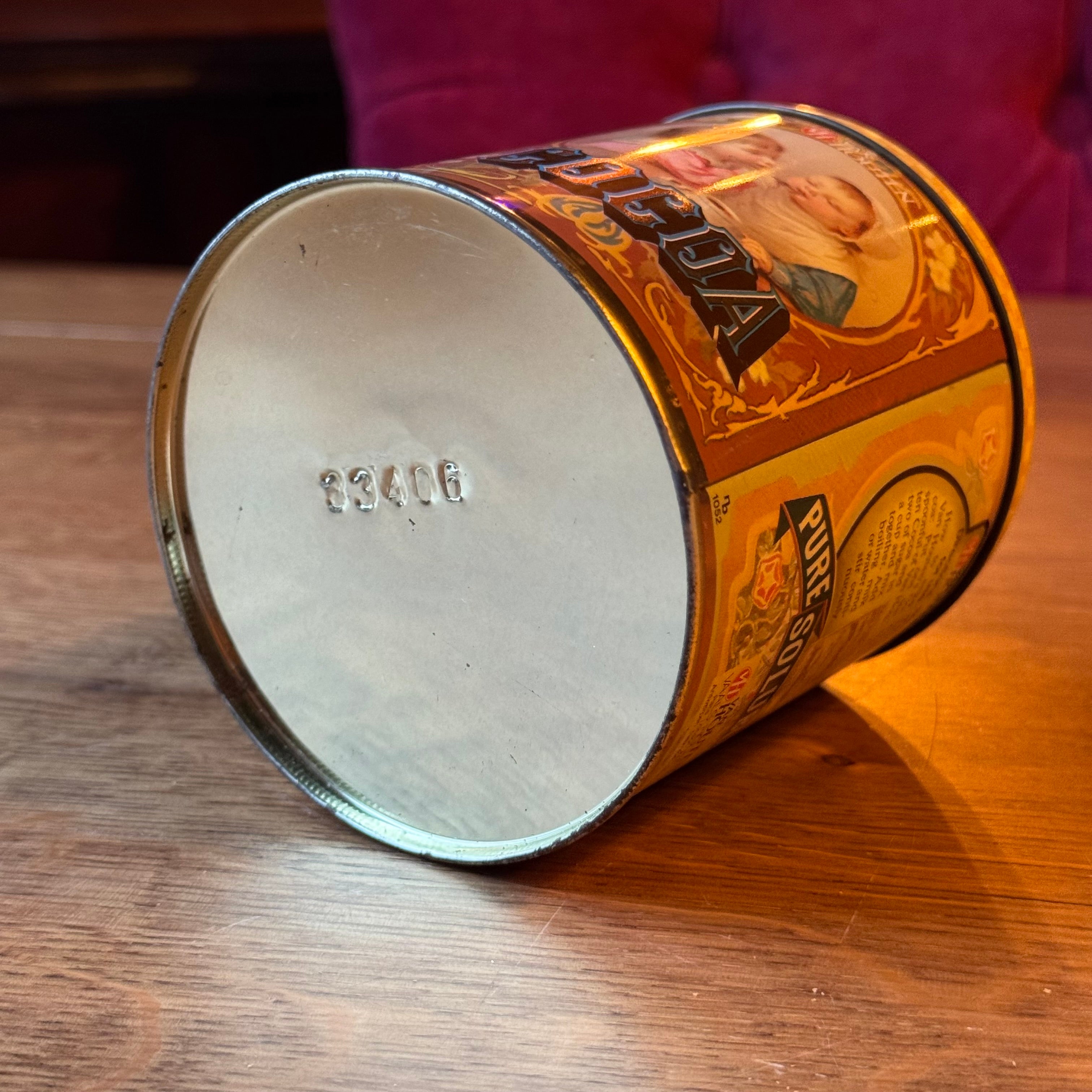 Vintage Wooden Cocoa Tin - Unopened with Contents - Art Nouveau Style