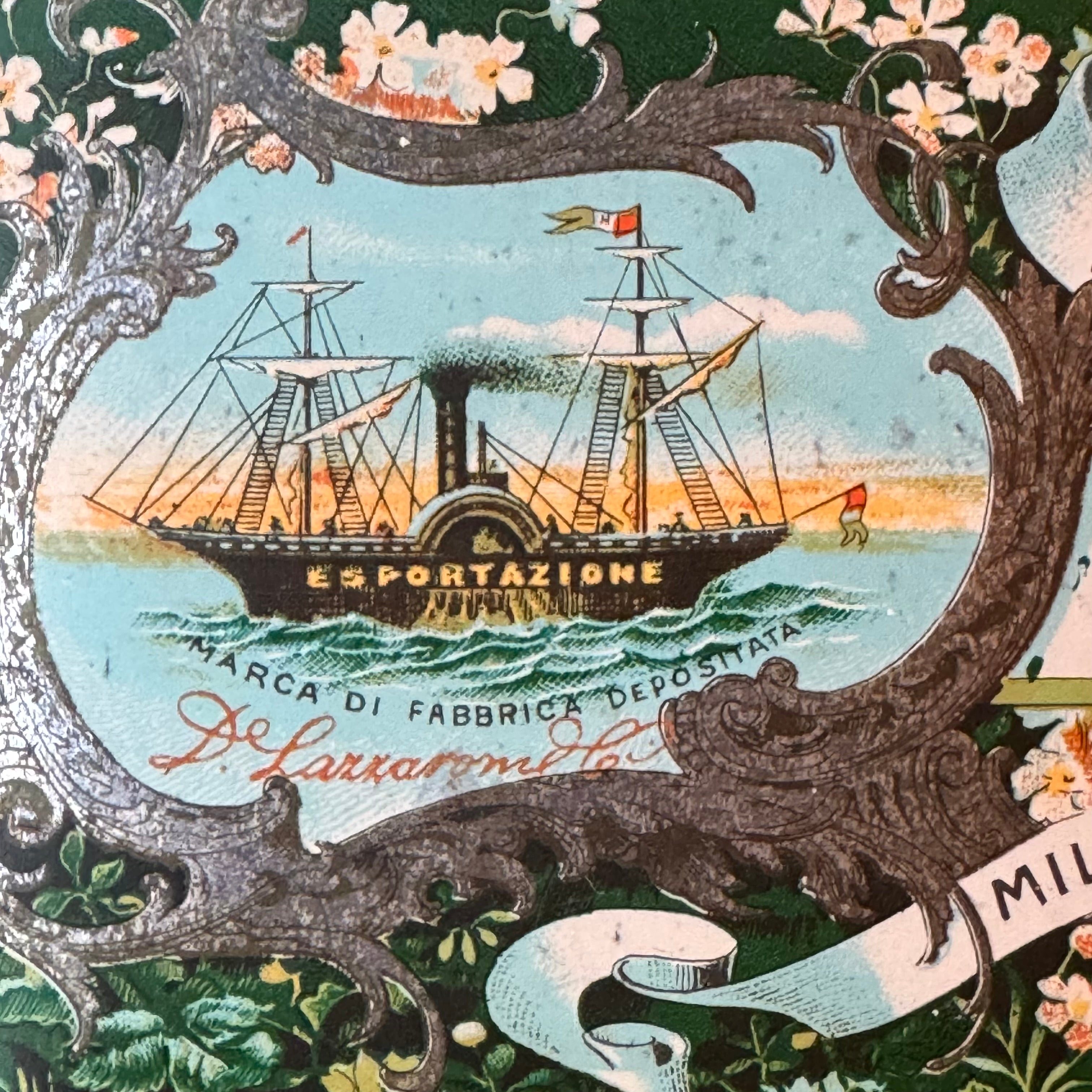 Vintage Tin D. Lazzaroni & C. Biscuits - Saronno - Reproduction 1888