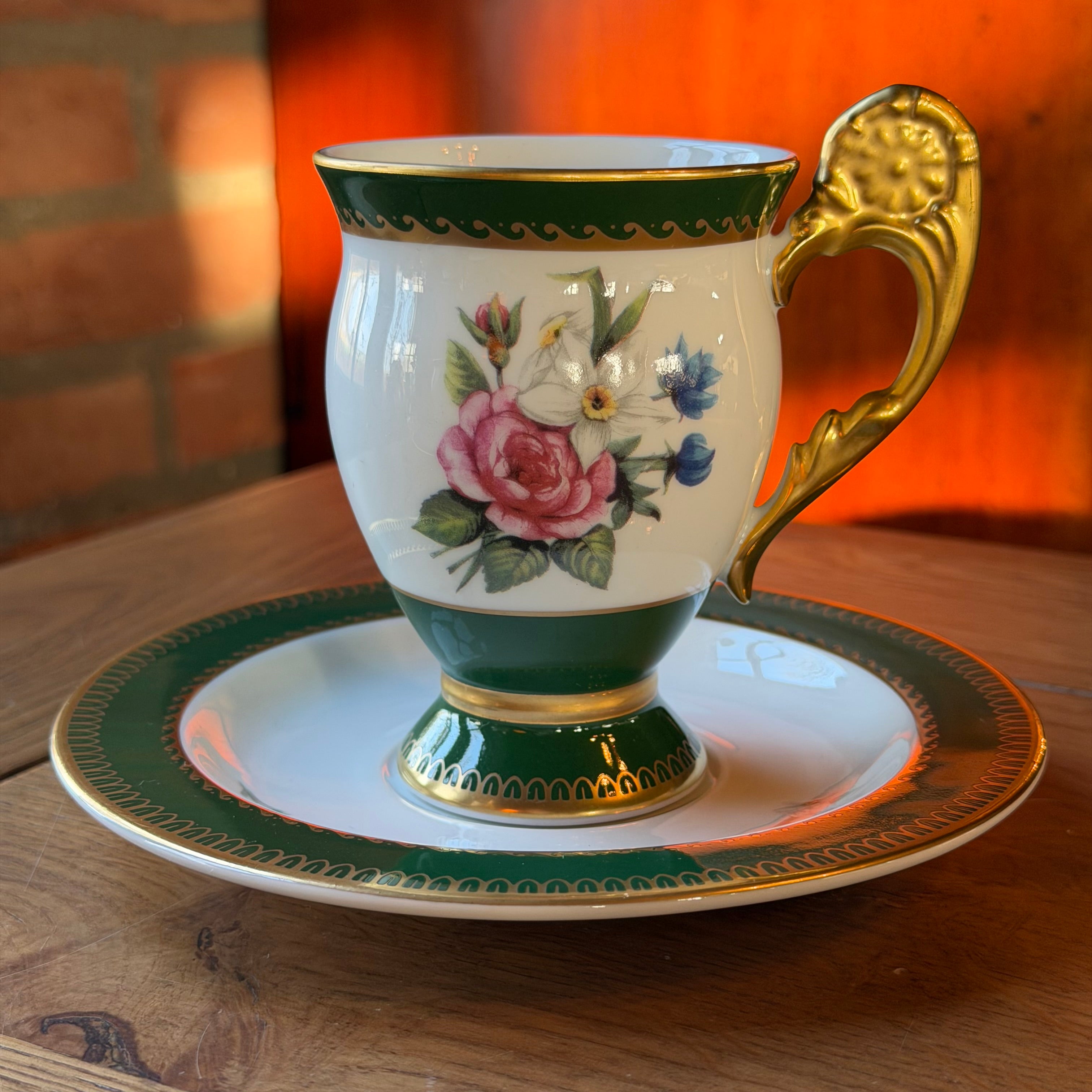 6-Piece Luxury Porcelain Coffee Set "Joseph Nigg" – Vienna Academy Anniversary Edition – Gilded & Colorful