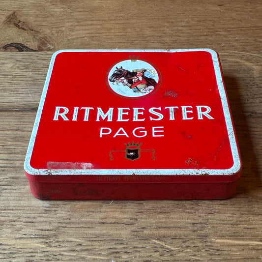 Captain Page Cigar Tin – Vintage Red Tin