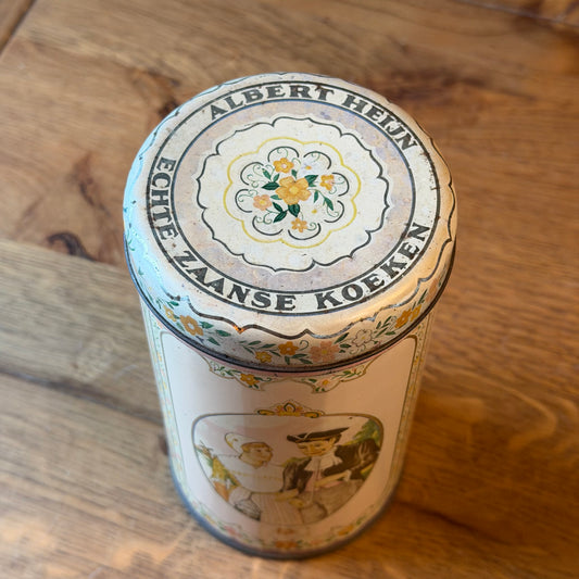 Vintage Albert Heijn Koffieblik – Echte Zaanse Koffie – Nederlands Decoratief Blik