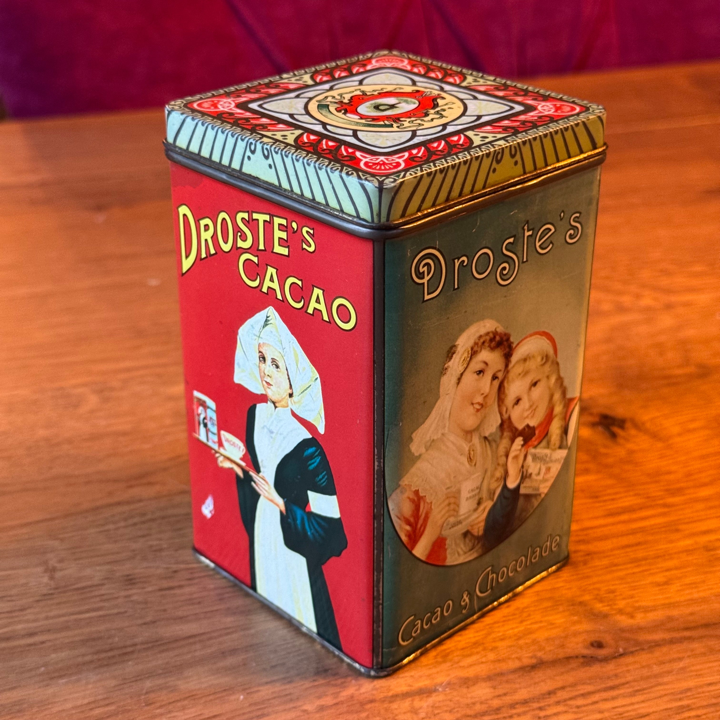 Vintage Droste's Cocoa & Chocolate Tin - Nurse & Girls - Haarlem