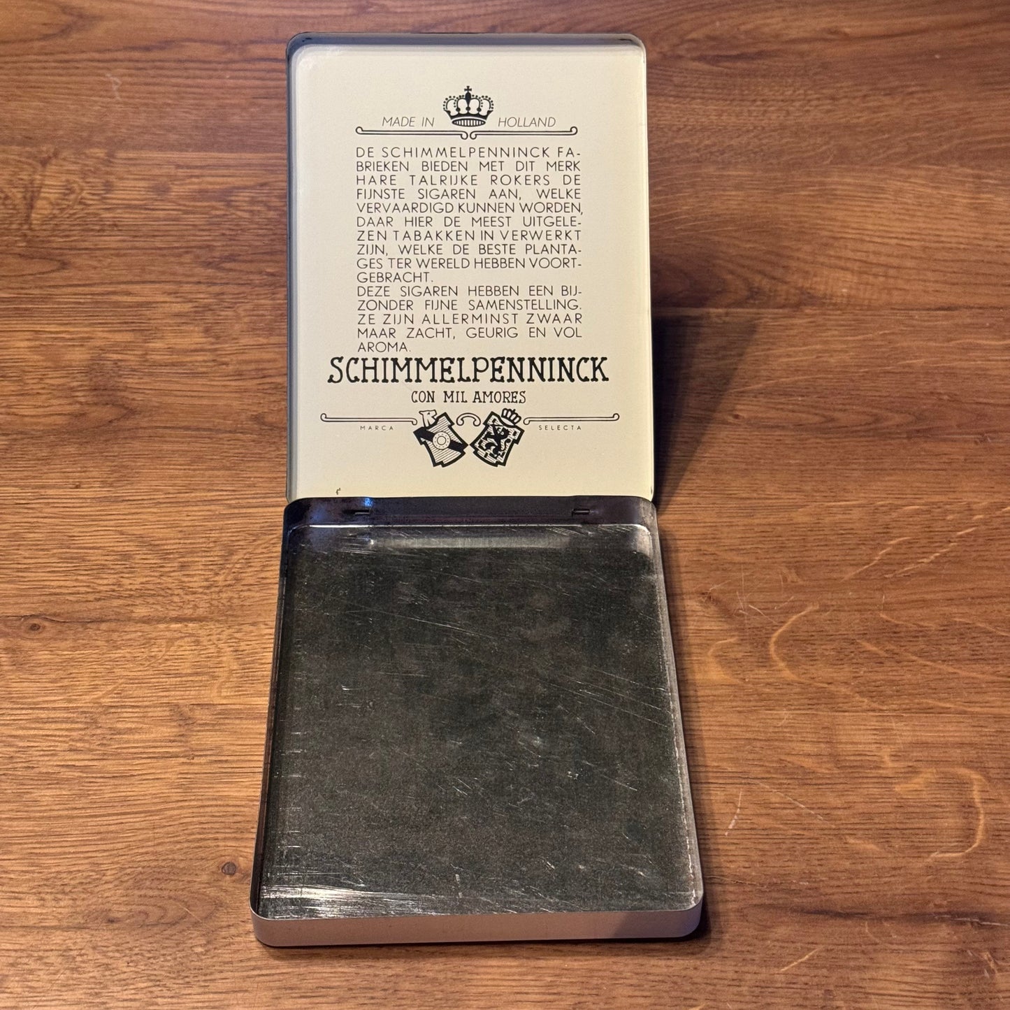Schimmelpenninck cigar tin "Con Mil Amores" – vintage tobacco tin