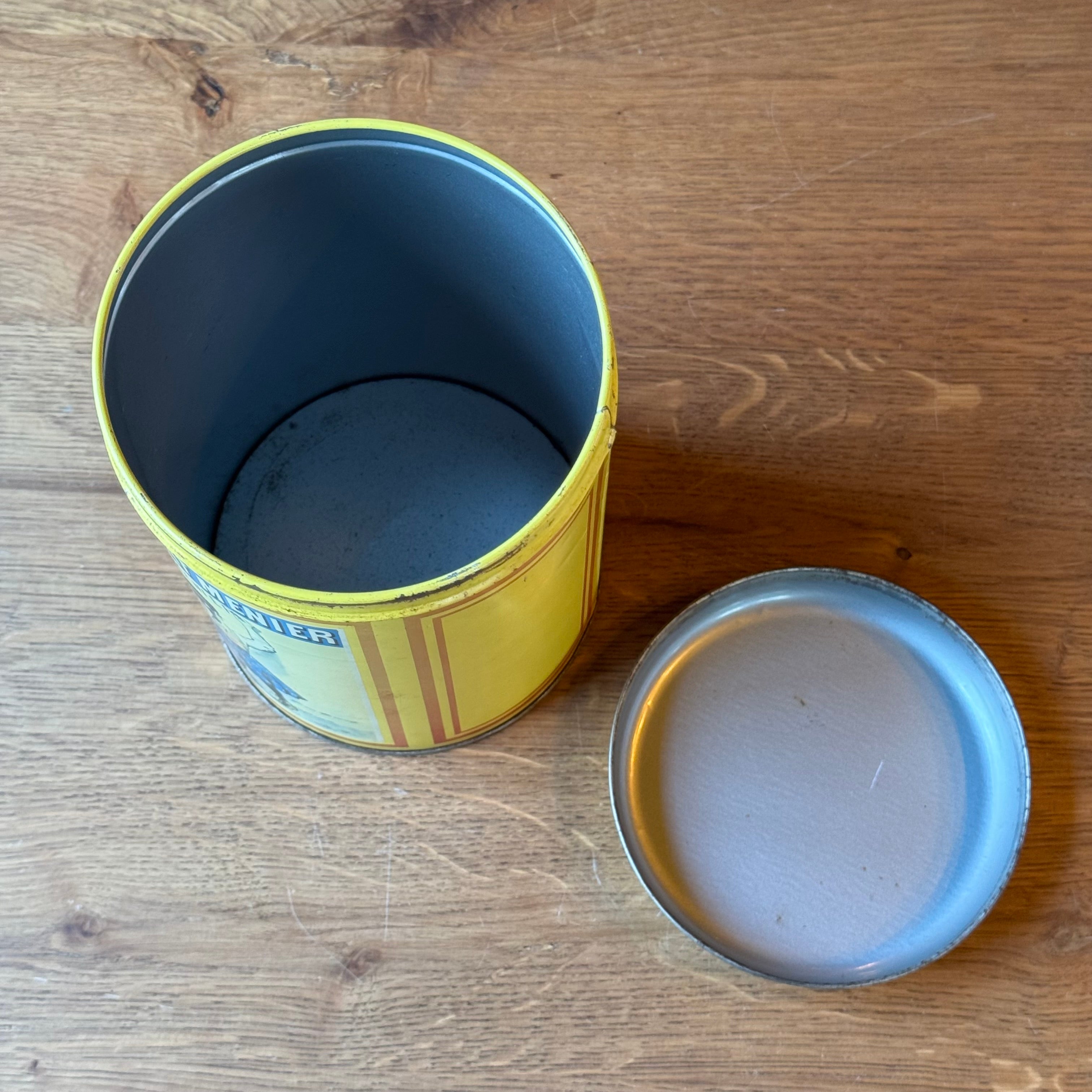 Chocolat Menier Yellow Tin with Illustration