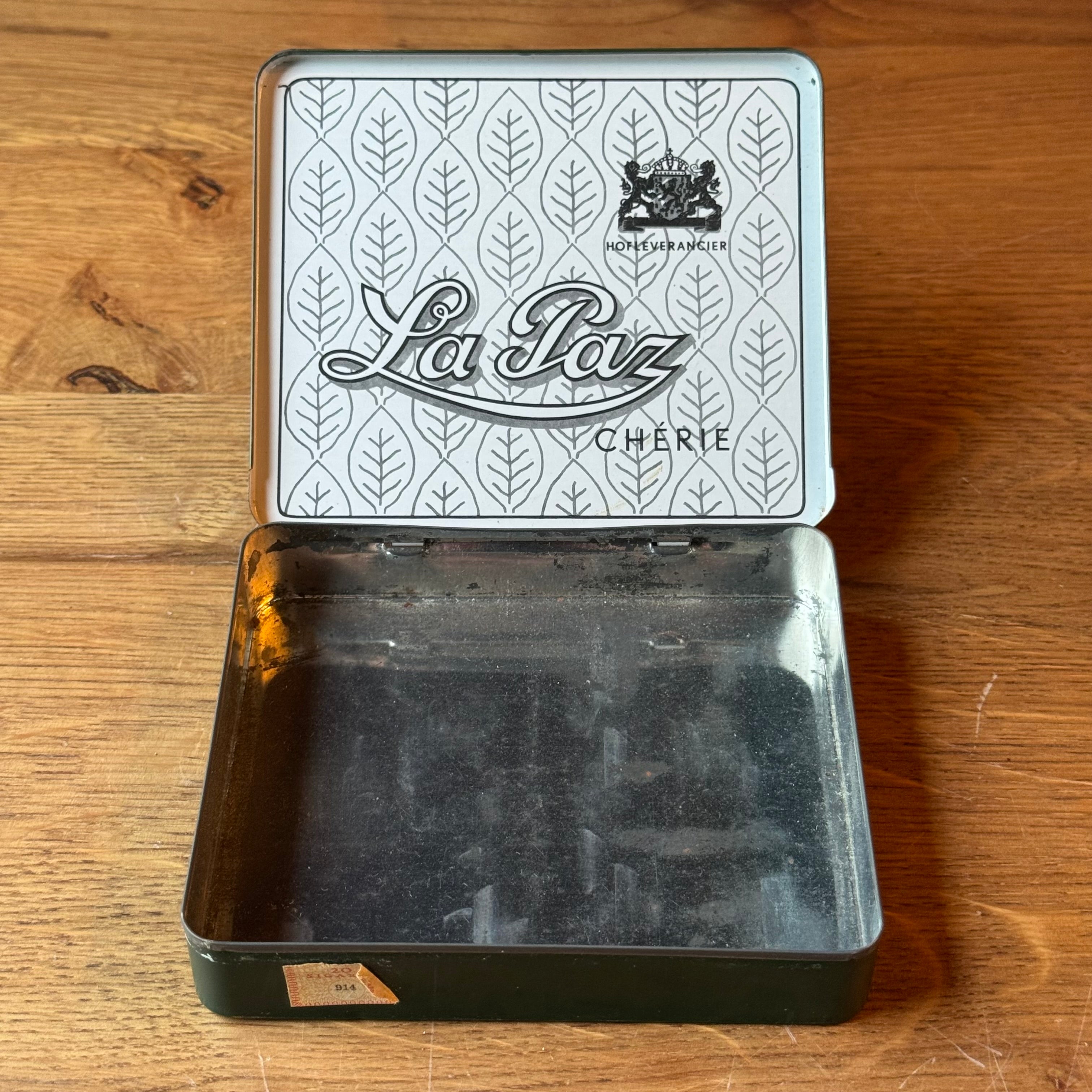 La Paz Chérie cigar tin – green – vintage