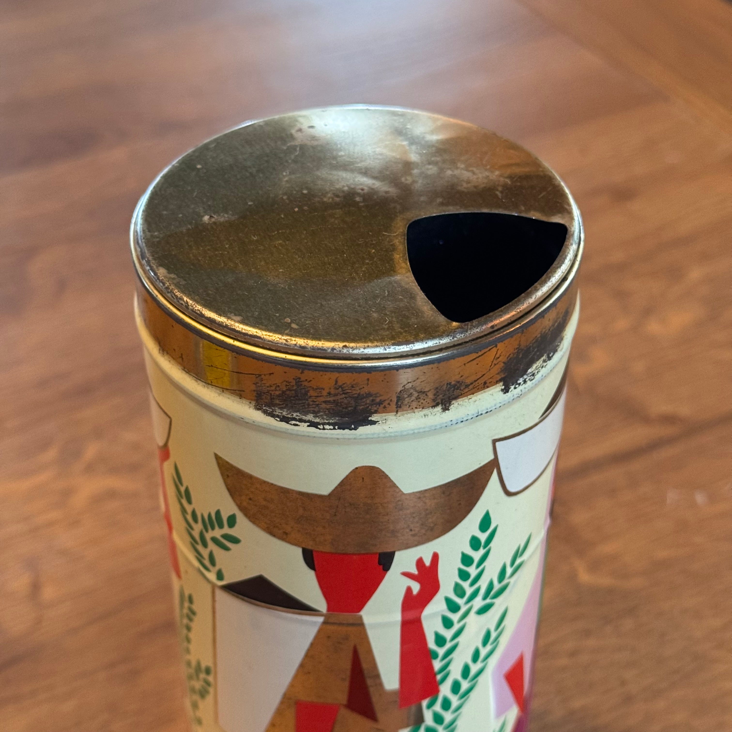 Albert Heijn coffee tin – modernist design – ca. 1950