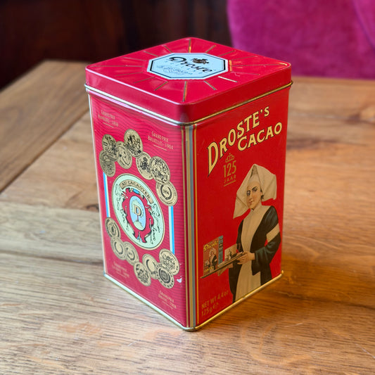 Droste’s Cacao 125 Jaar Jubileumblik met Flamingo-illustratie (1988)