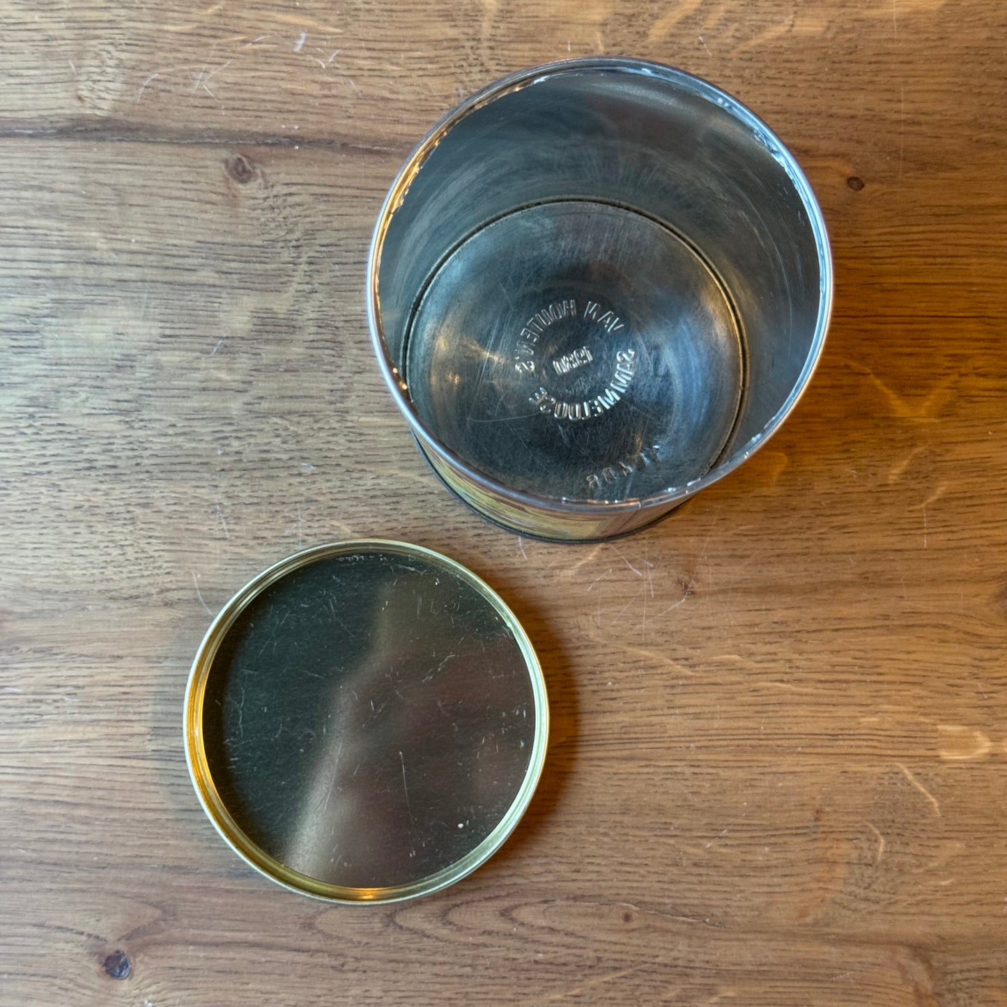 Van Houten cacao blik – lithografisch reclameblik, ca. 1980