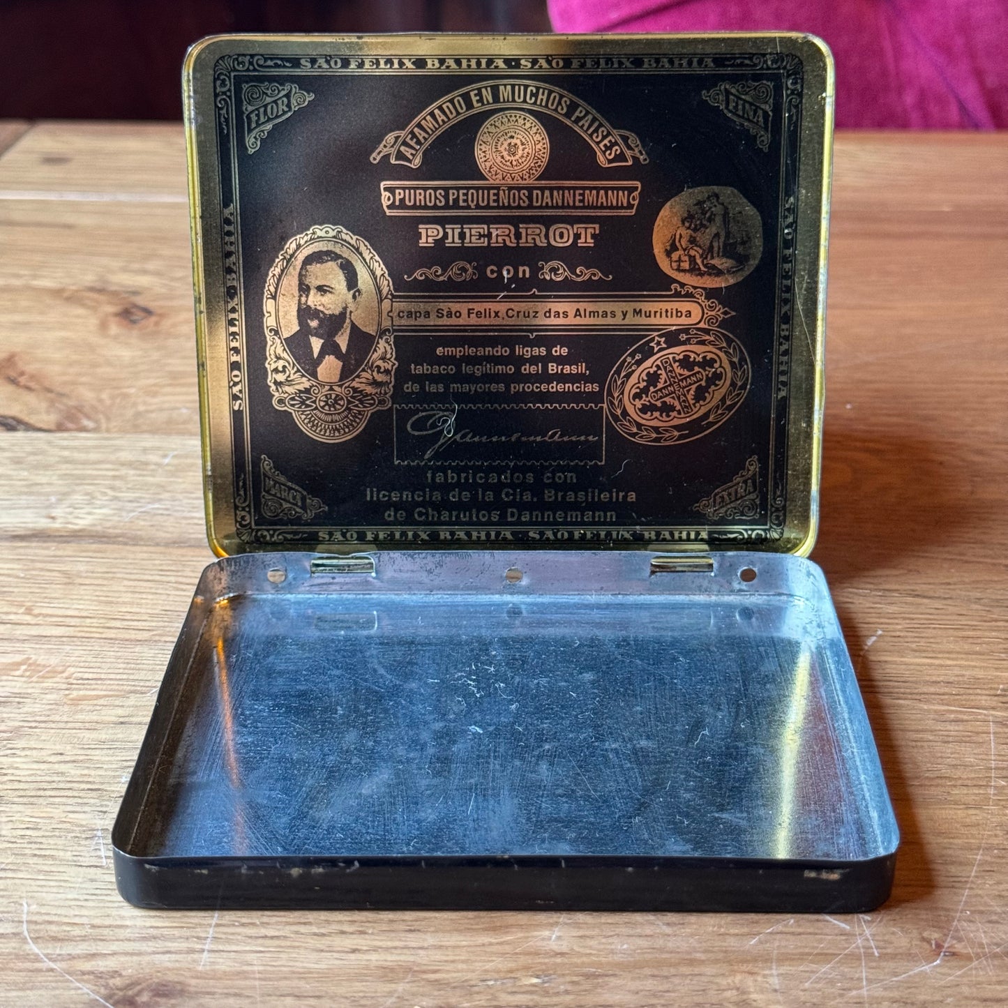Vintage Dannemann Brasil Blikje - Pierrot Sigarillos - Bahia (Jaren '60)
