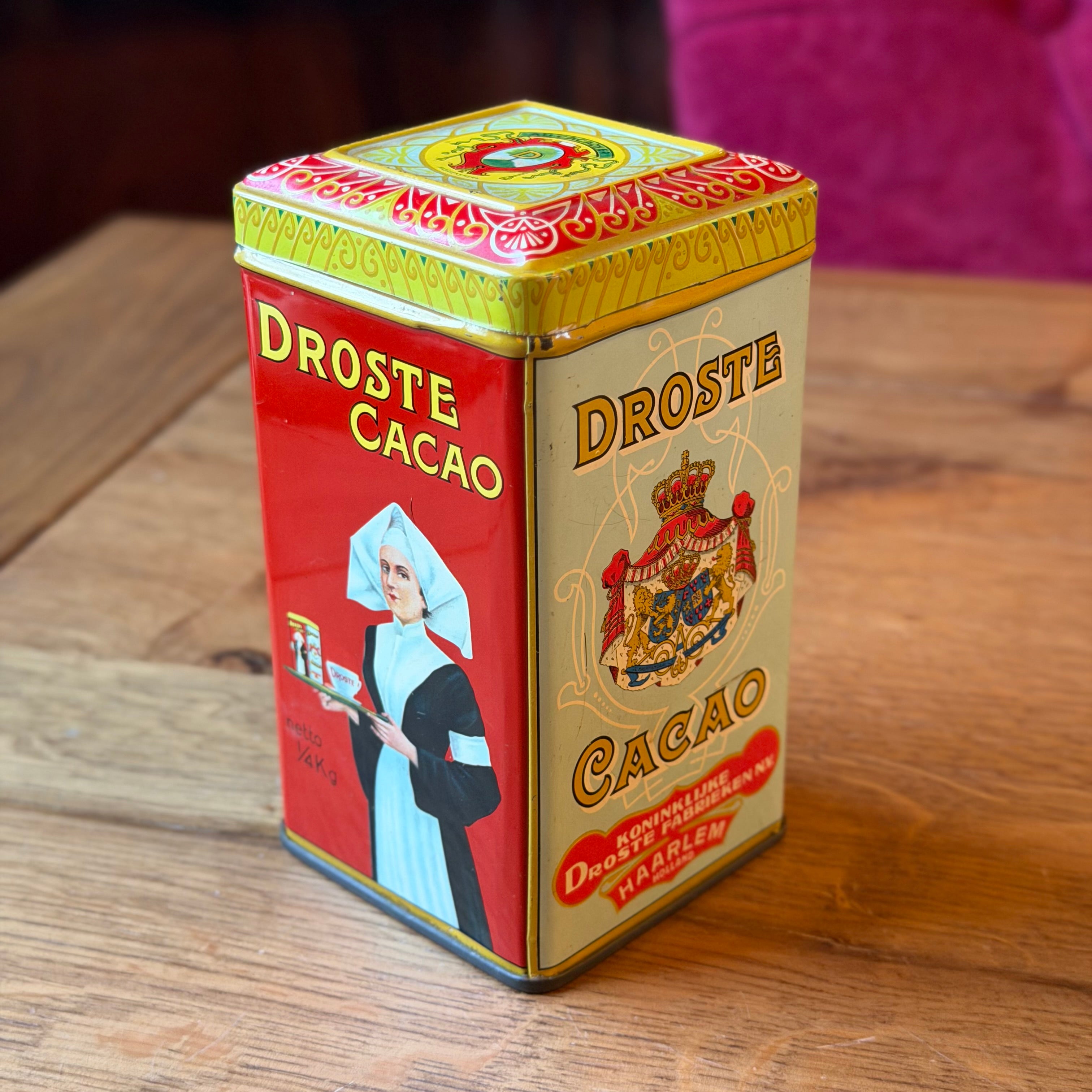 Antique Droste Cocoa Tin – Iconic Nurse Design – Netherlands