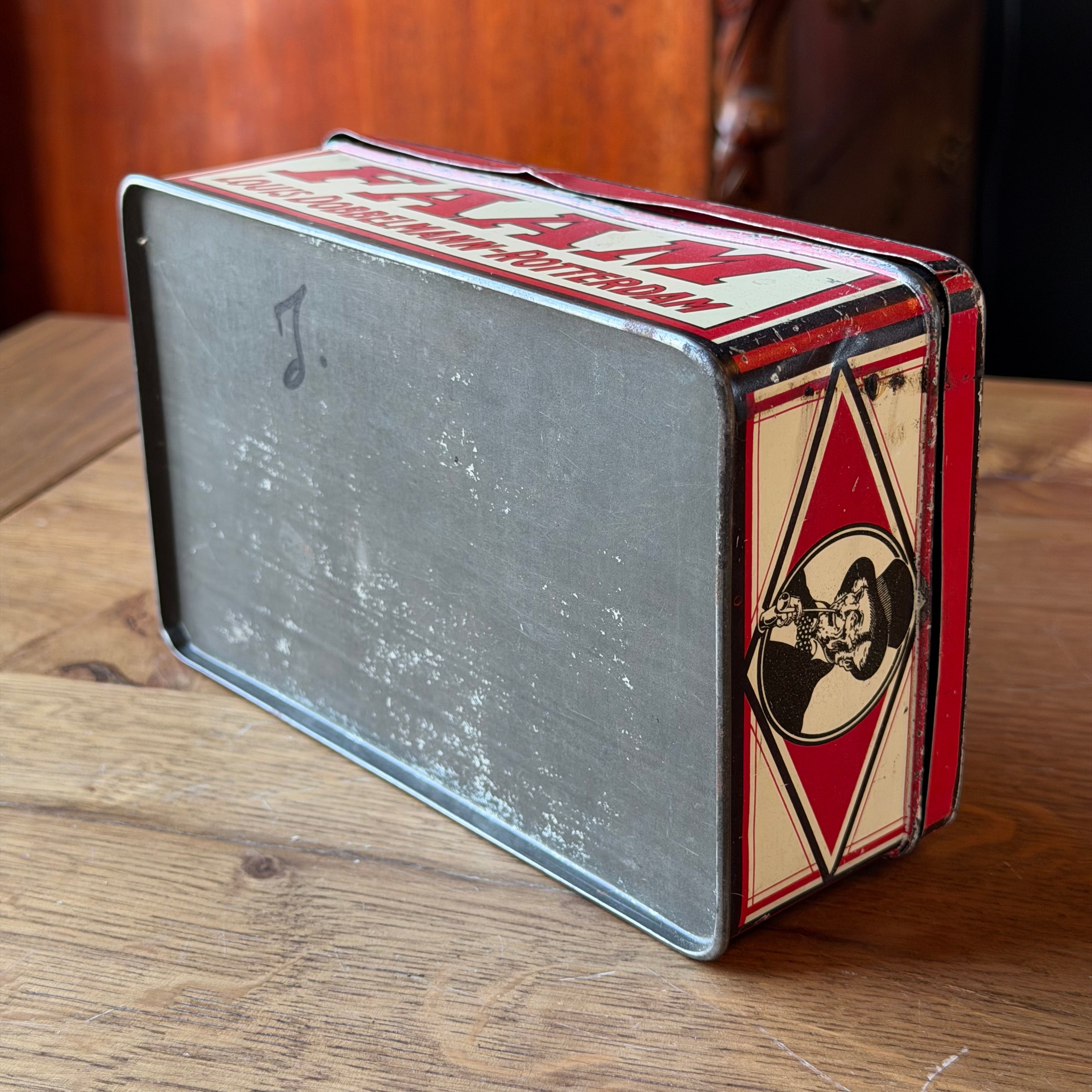 Antique Dutch Tobacco Tin FAAM – Louis Dobbelmann Rotterdam – ca. 1910–1920