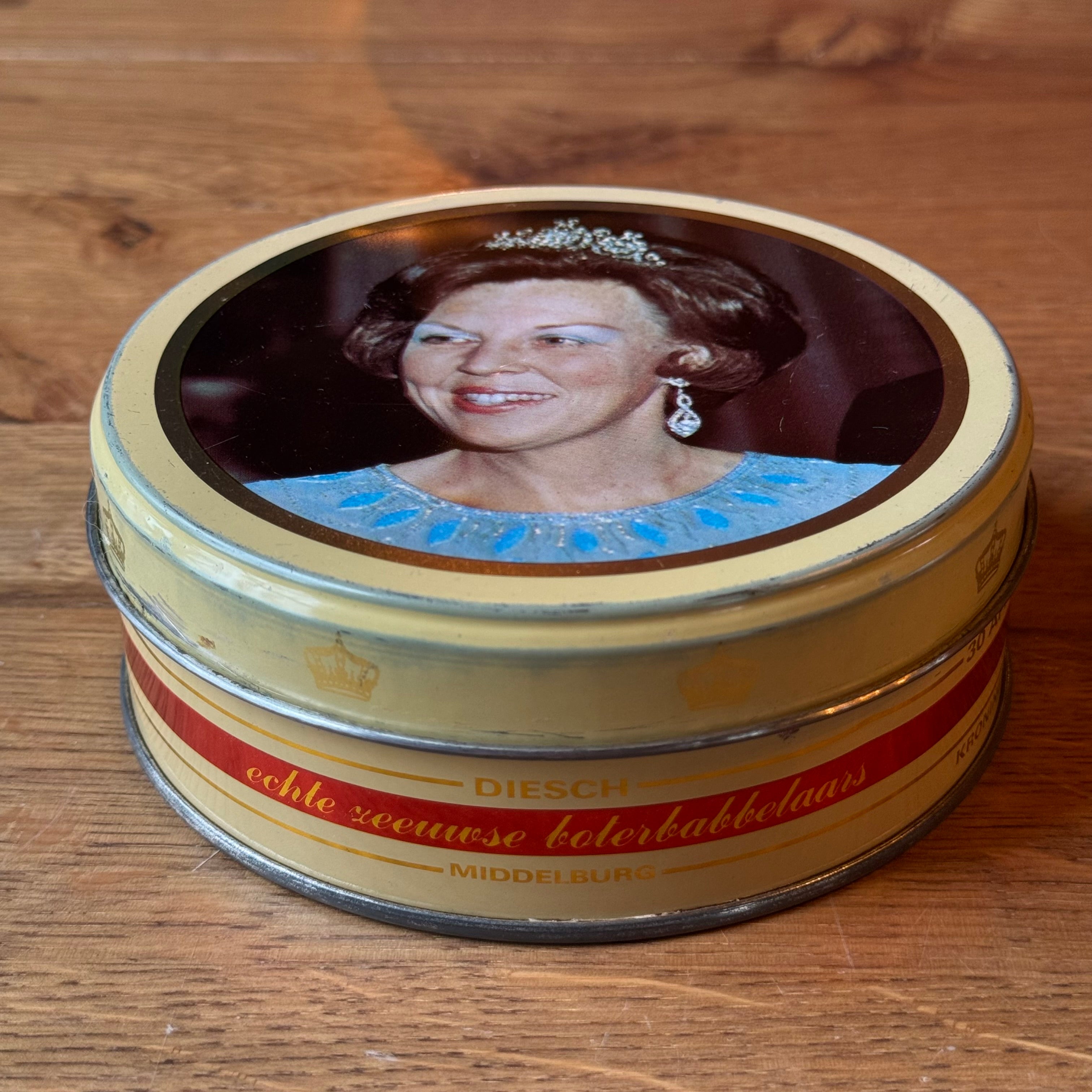 Commemorative tin 'Coronation of Queen Beatrix 1980' – Diesch Middelburg
