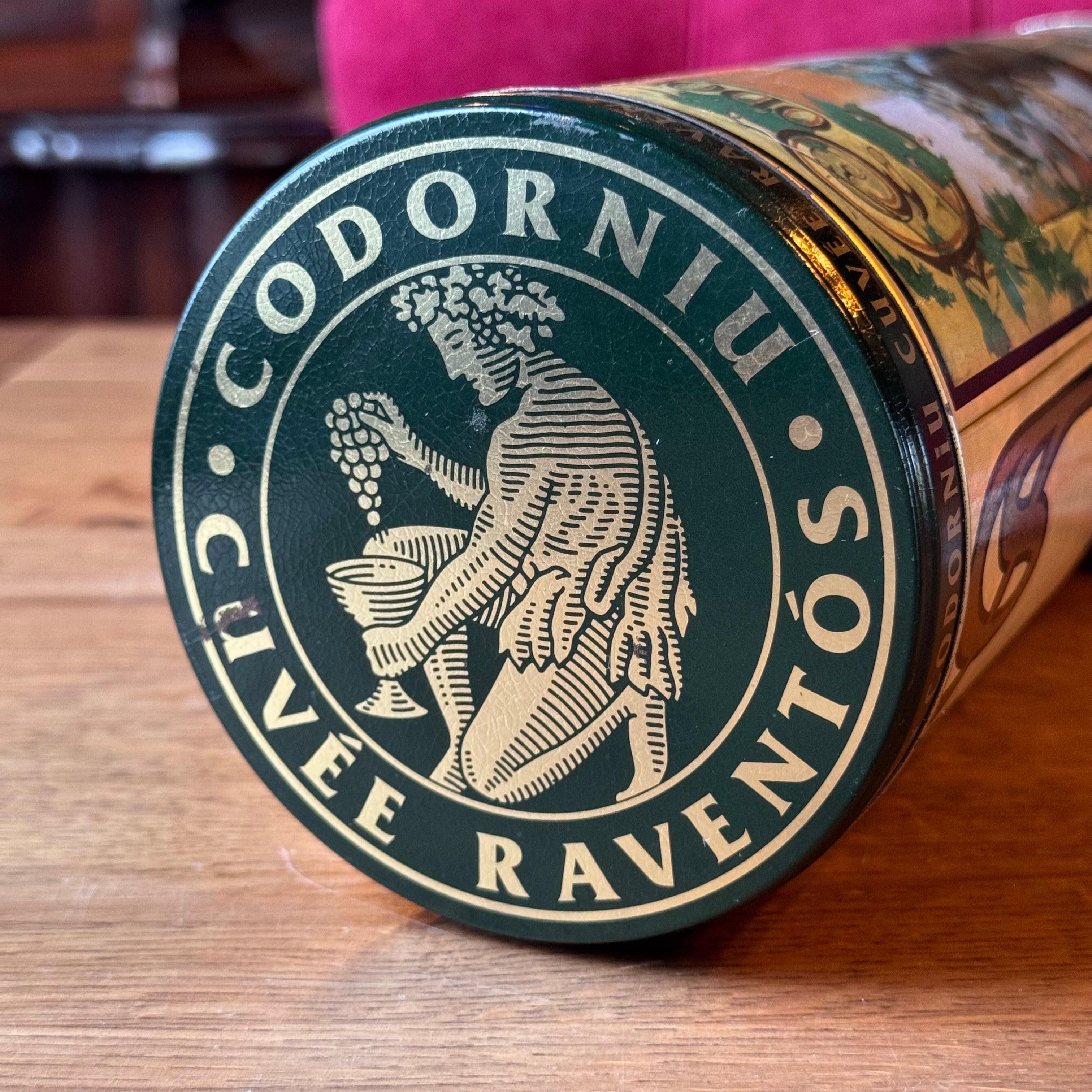 Vintage Codorníu Cuvée Raventós Gift Tin – Art Nouveau Style