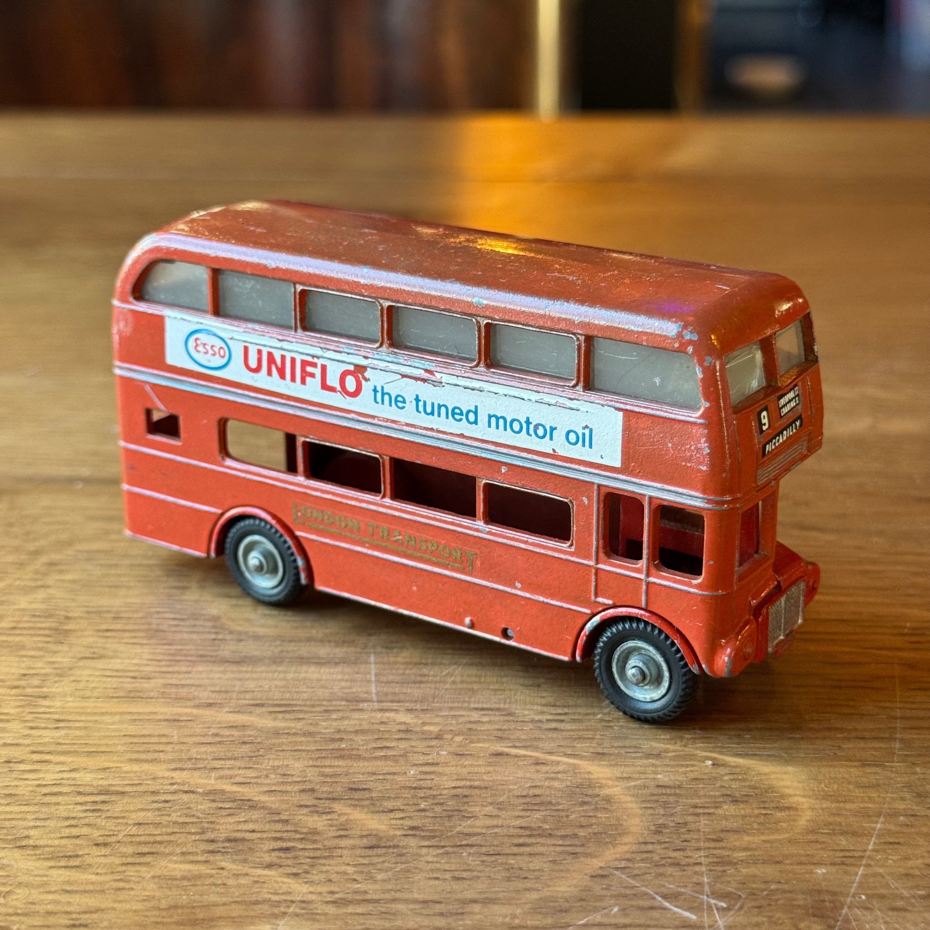 Vintage Budgie Toys AEC Routemaster Double Decker – London Transport – Esso UNIFLO Advertising