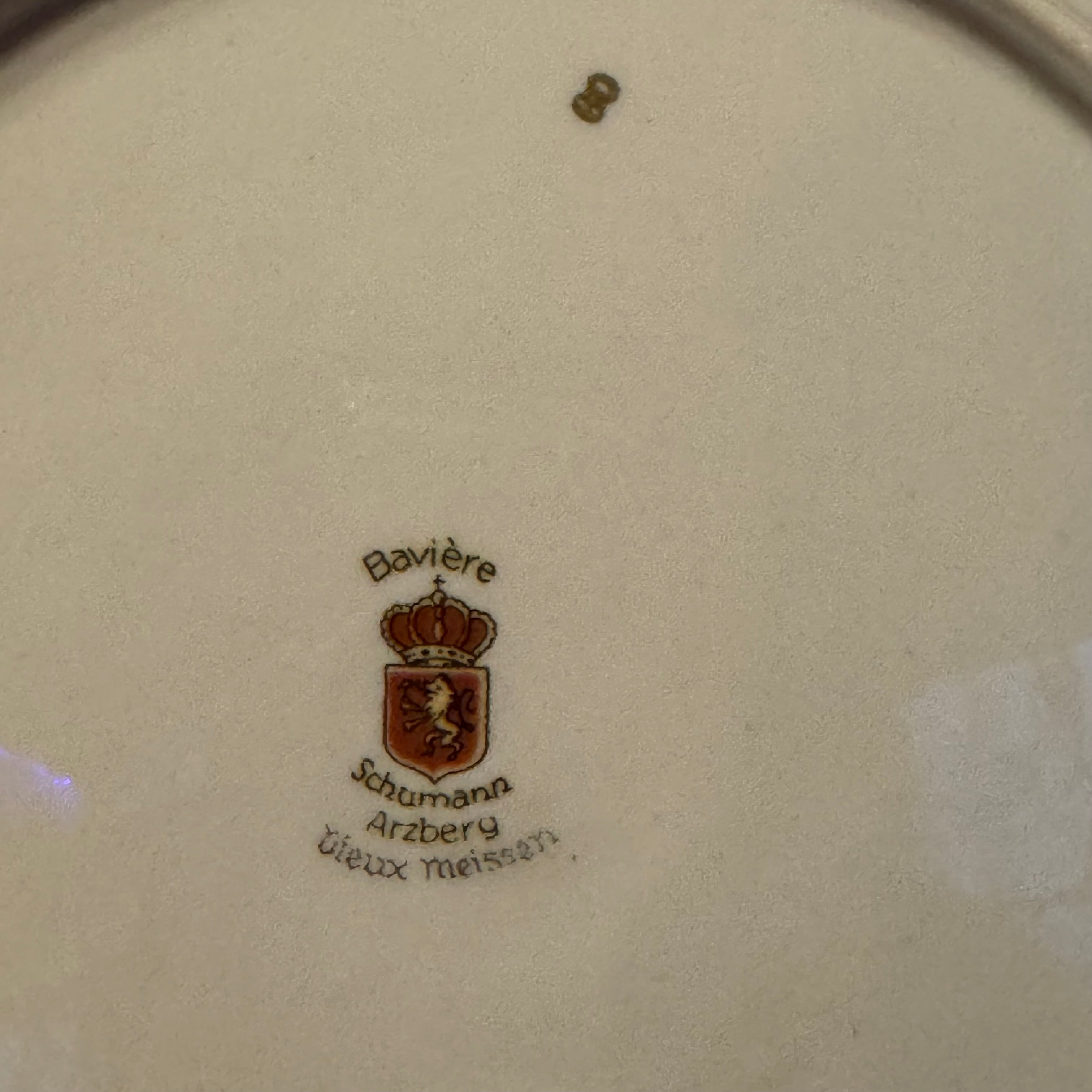 Handbemaltes Porzellanteller-Set von Schumann Arzberg, Deutschland, Modell 'Vieux Meissen'