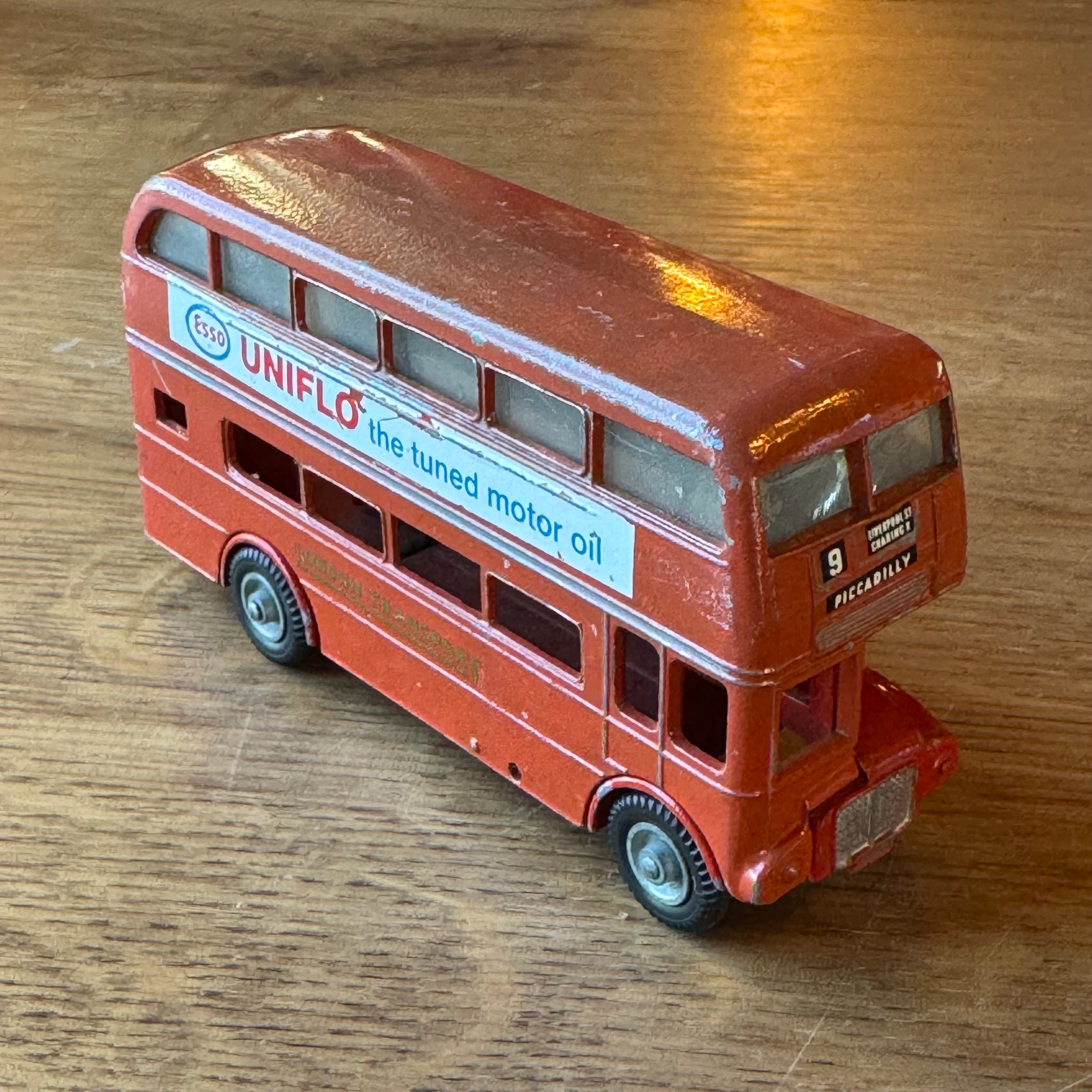 Vintage Budgie Toys AEC Routemaster Double Decker – London Transport – Esso UNIFLO Advertising