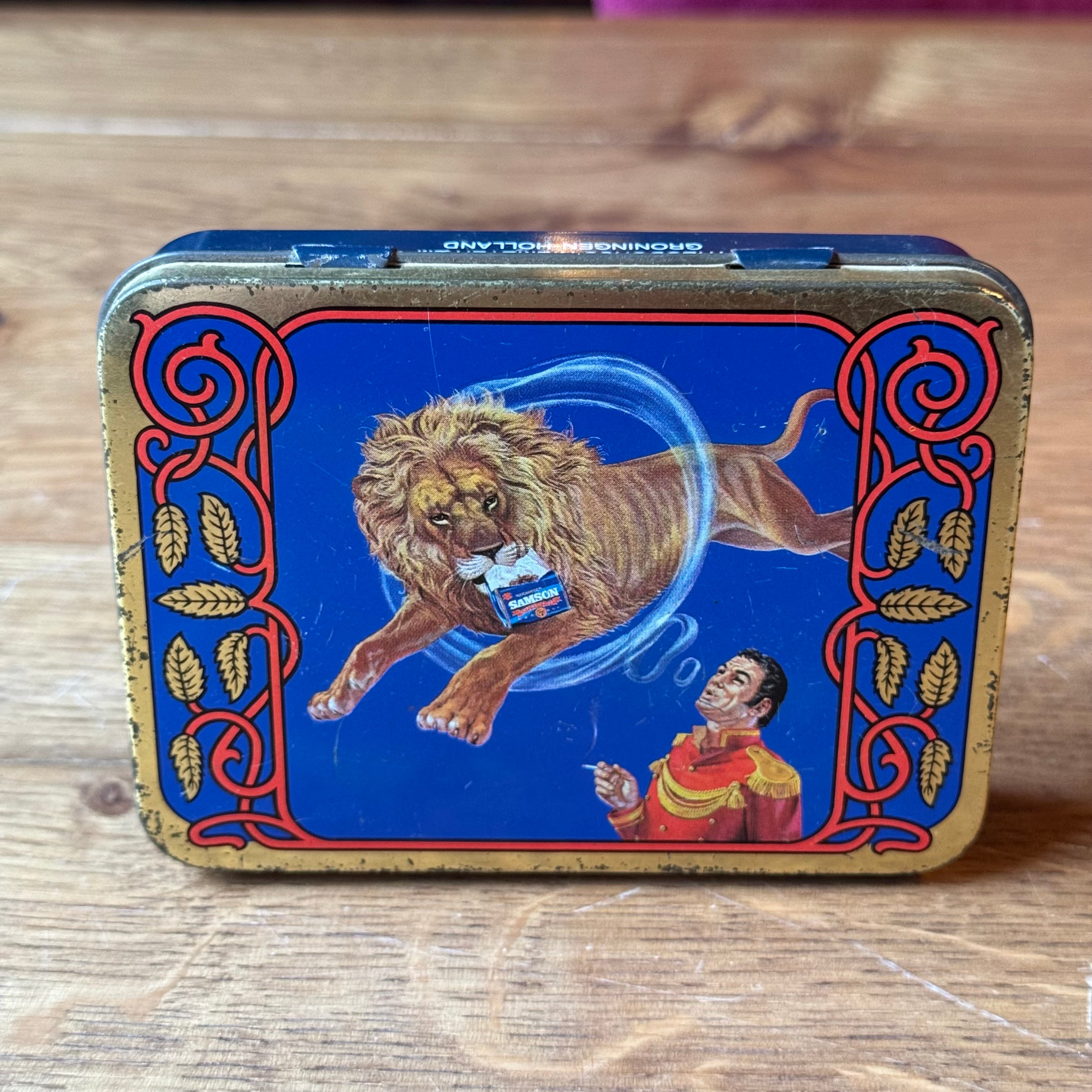 Vintage Samson Shag Tin - Lion & Circus - Theodorus Niemeyer (1970s)