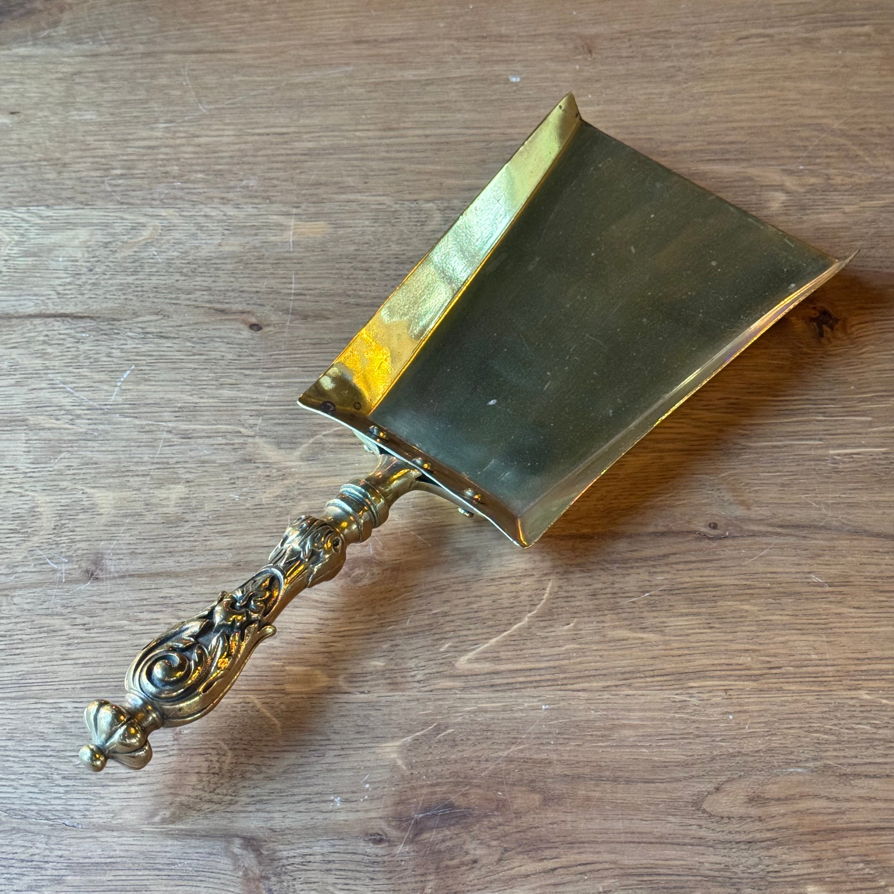 Baroque Brass Decorative Scoop with Solid Handle