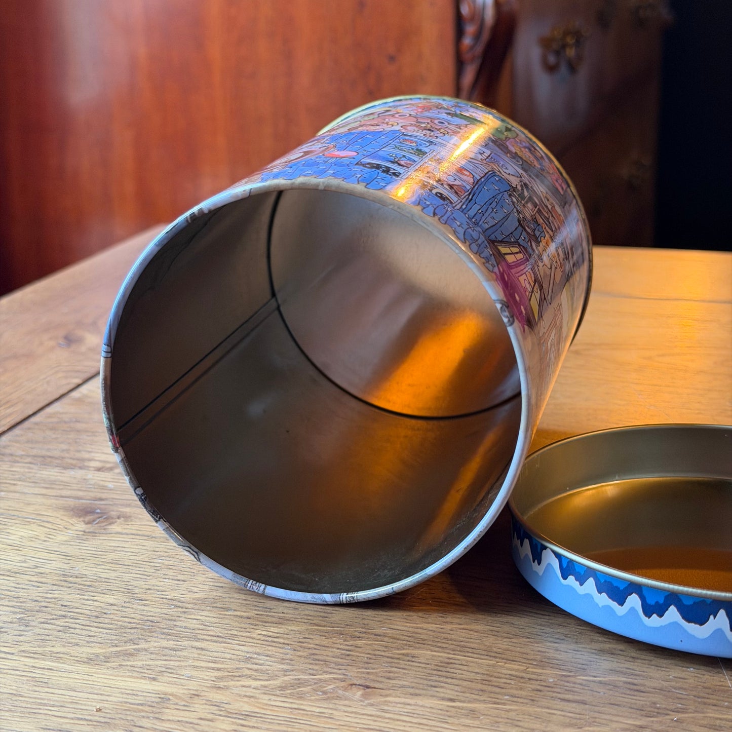 Vintage Kerstblik met Winterillustratie