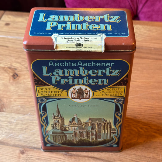 Vintage Lambertz Printen Blik – Aachener Printen – Decoratief Bewaarblik