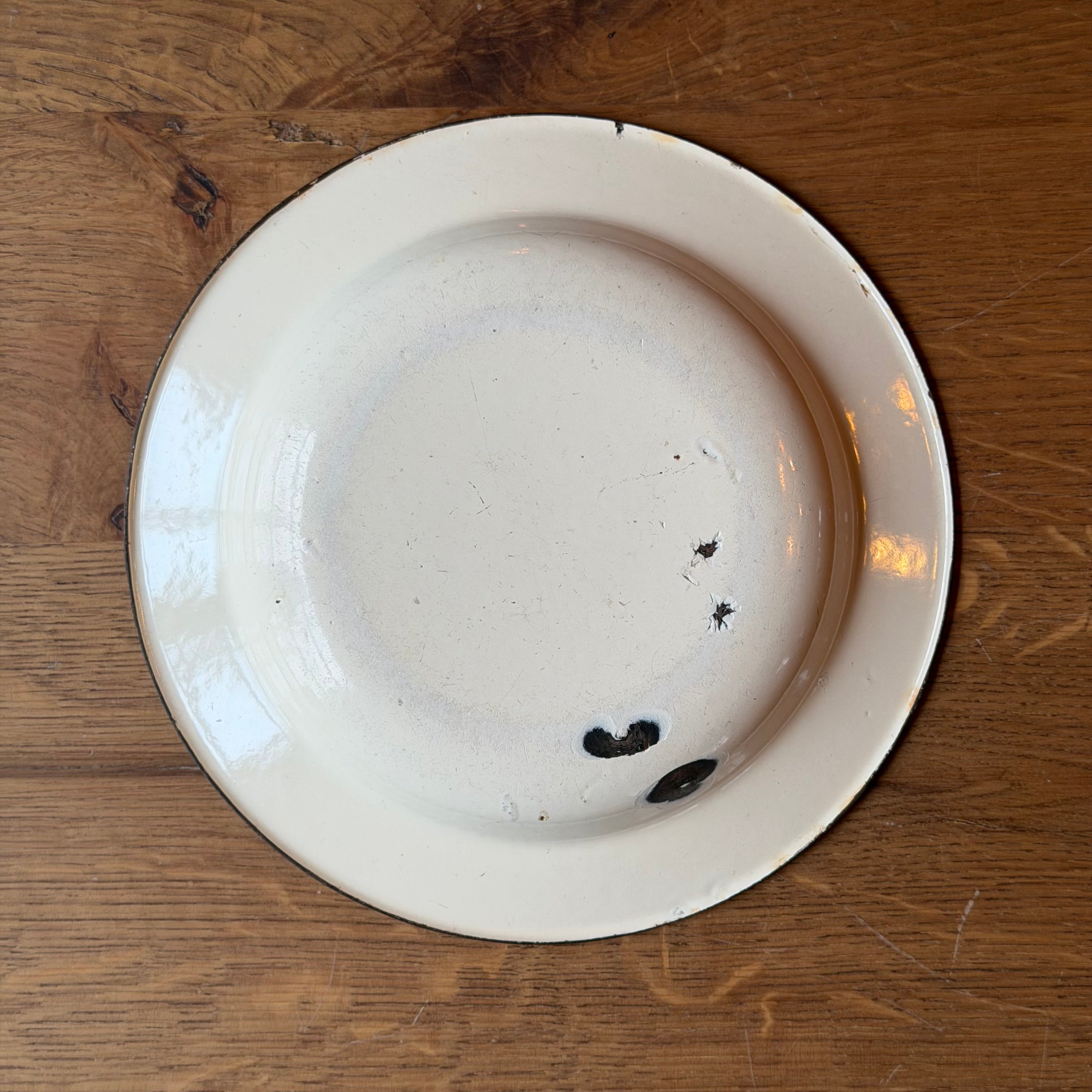 Vintage enamel children's plate "Molenaar's Kindermeel" – Dutch advertising piece