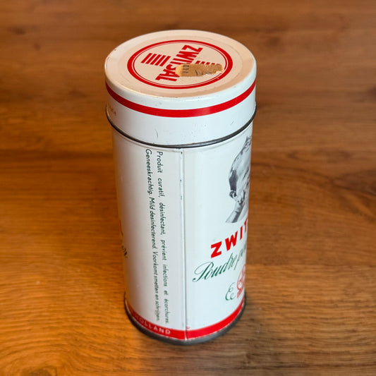 Zwitsal baby powder – vintage tin – Apeldoorn – ca. 1950–1960