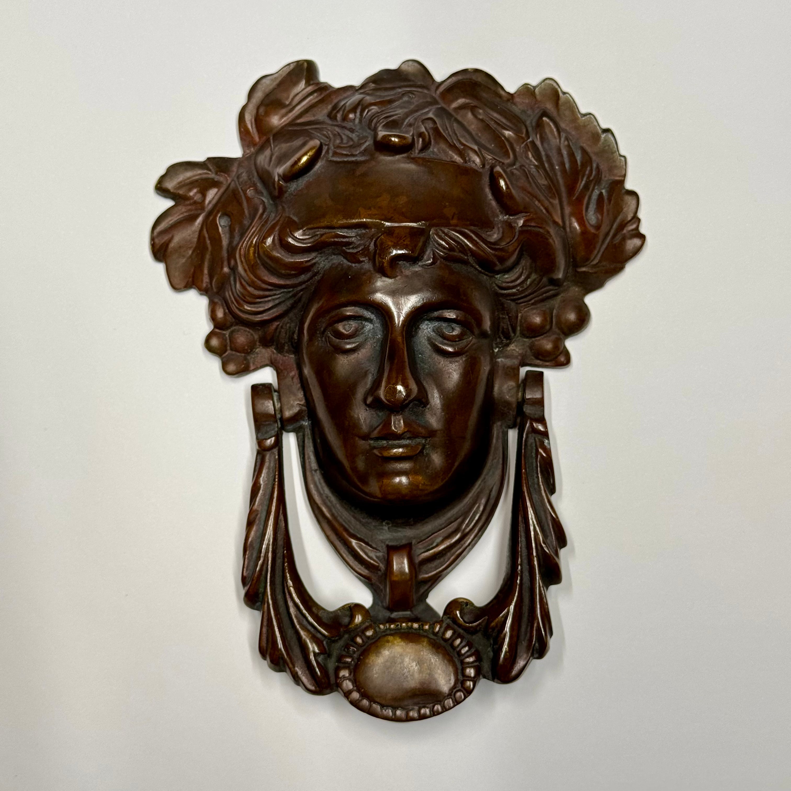 Antique bronze door knocker – France ca. 1890
