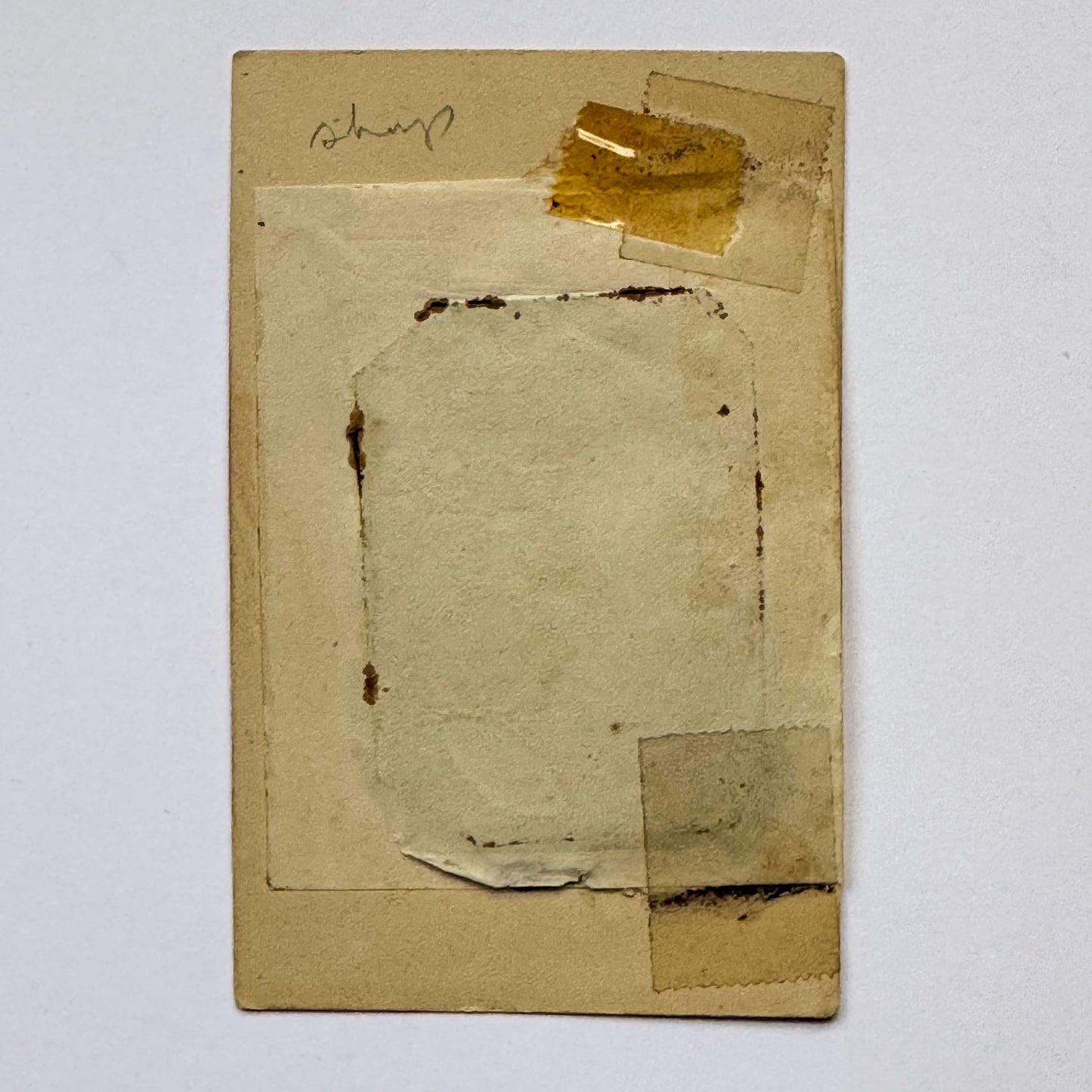 Frühes Porträt eines Mannes – Ferrotypie im Karton (ca. 1860)