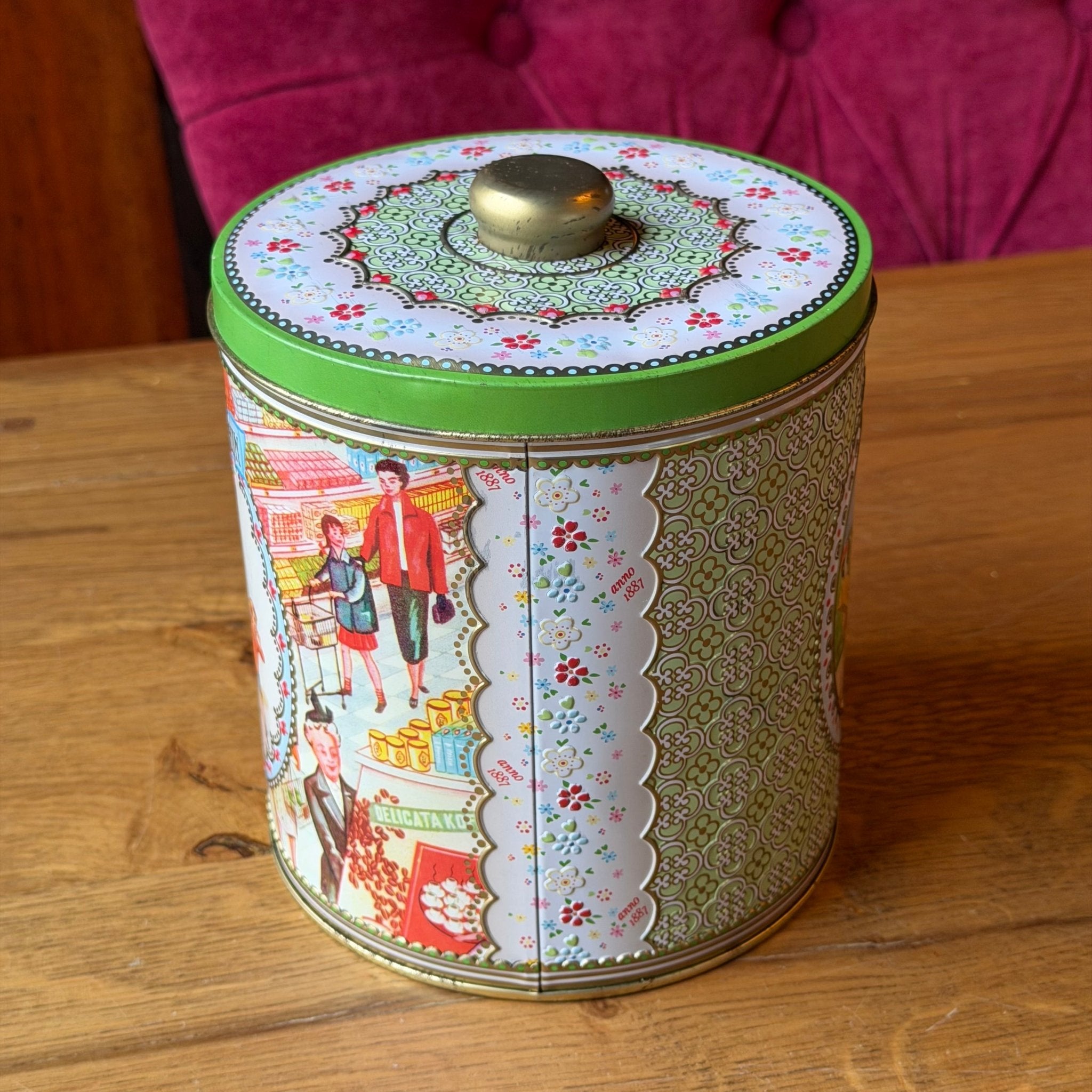 Albert Heijn Jubileumblik 125 Jaar (1887–2012) – Rond Verzamelblik Anno 1887 - The Collectionist