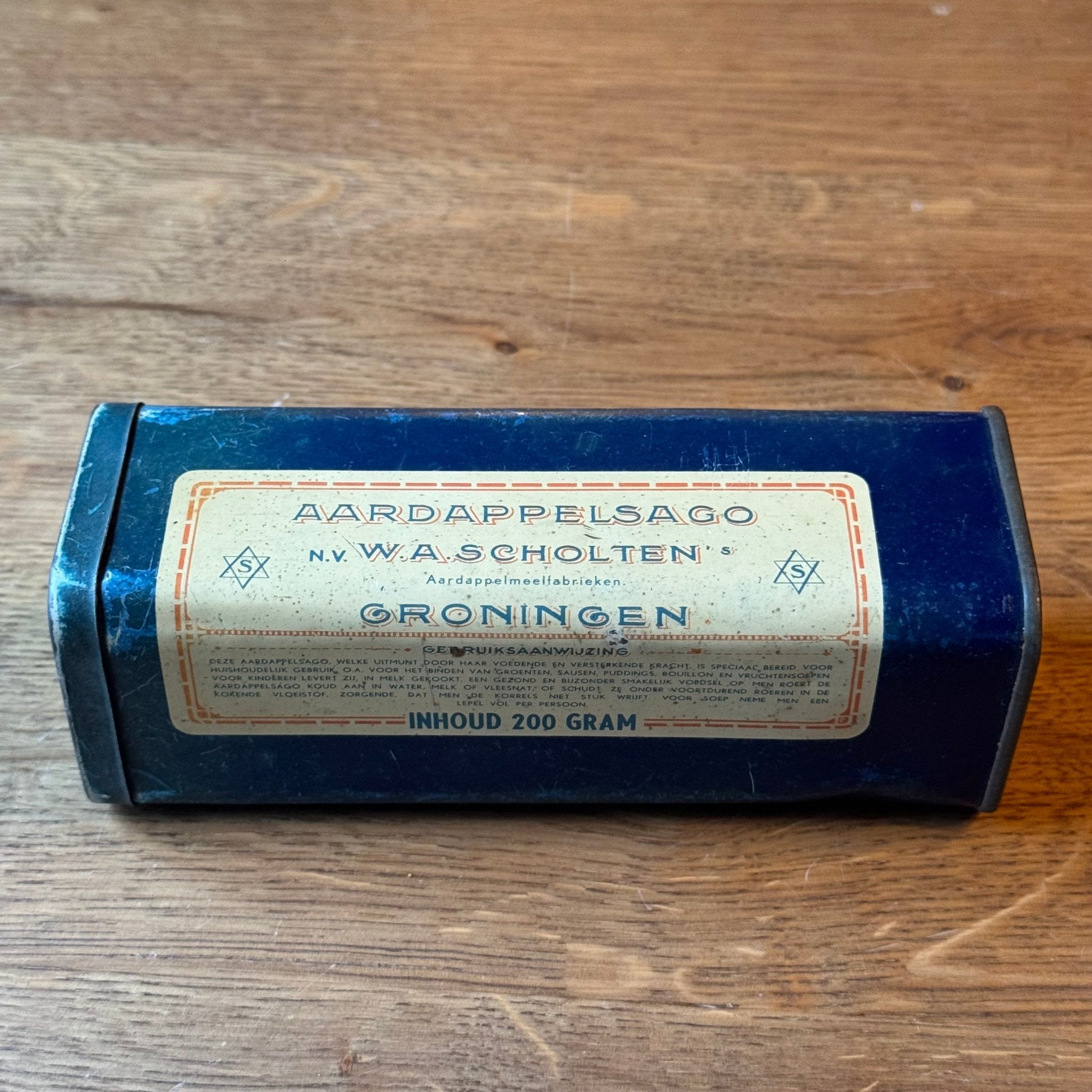 Antiek Aardappelsago Blik – W.A. Scholten Groningen - The Collectionist