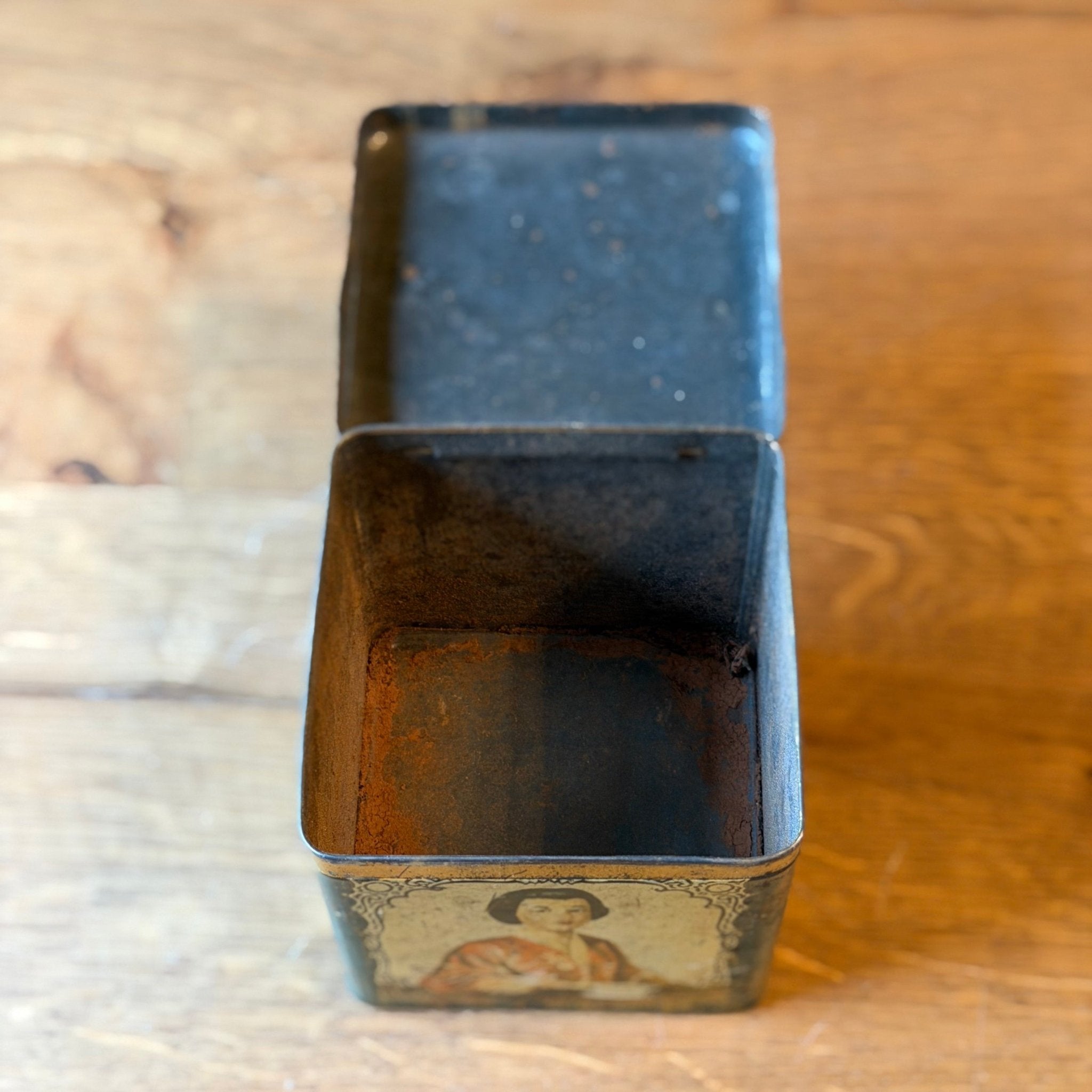 Antieke Van Melle’s Toffees Blikken Trommel – Art Deco Bloemmotief – Vintage Decoratie - The Collectionist