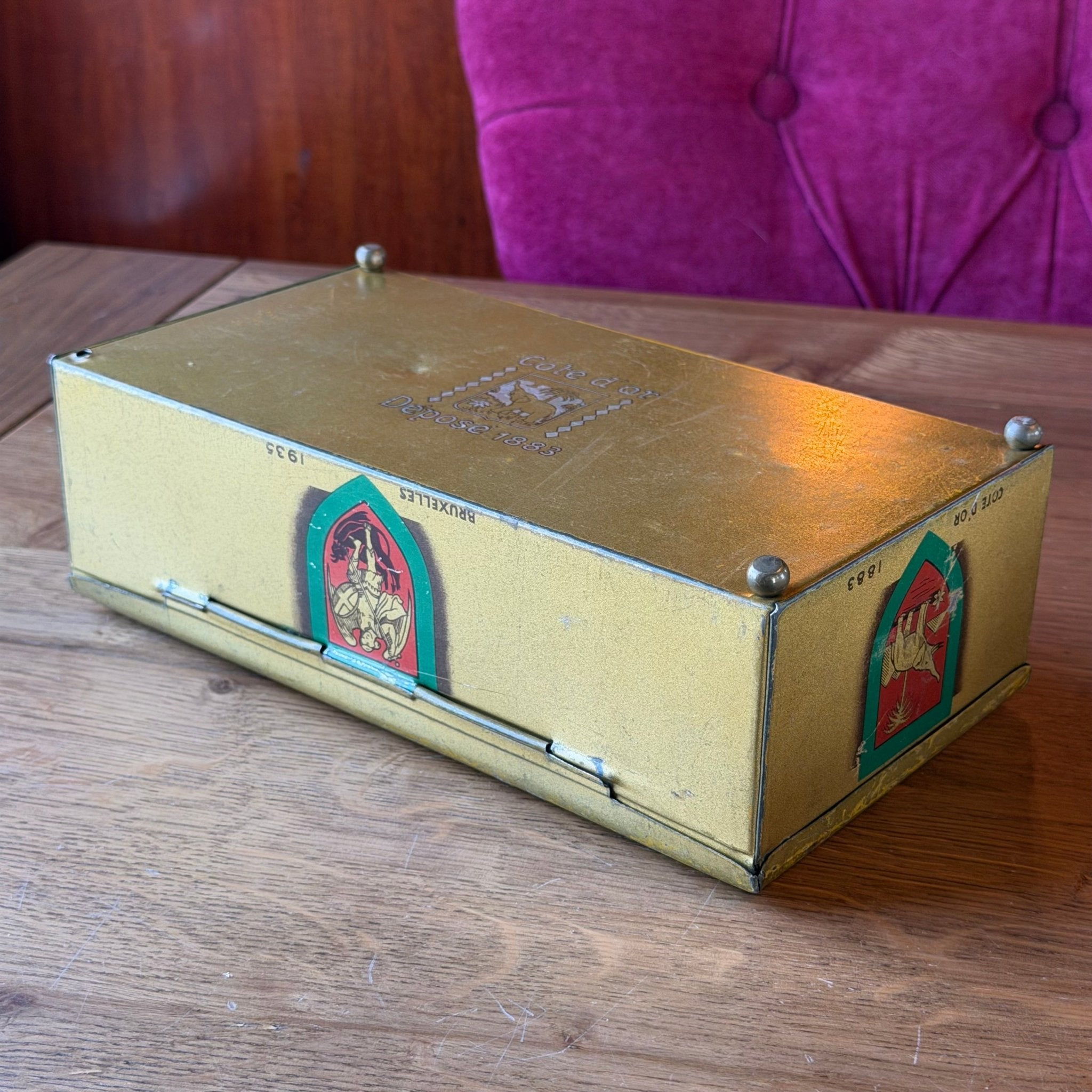 Côte d’Or chocoladeblik – Brussel Wereldtentoonstelling 1935