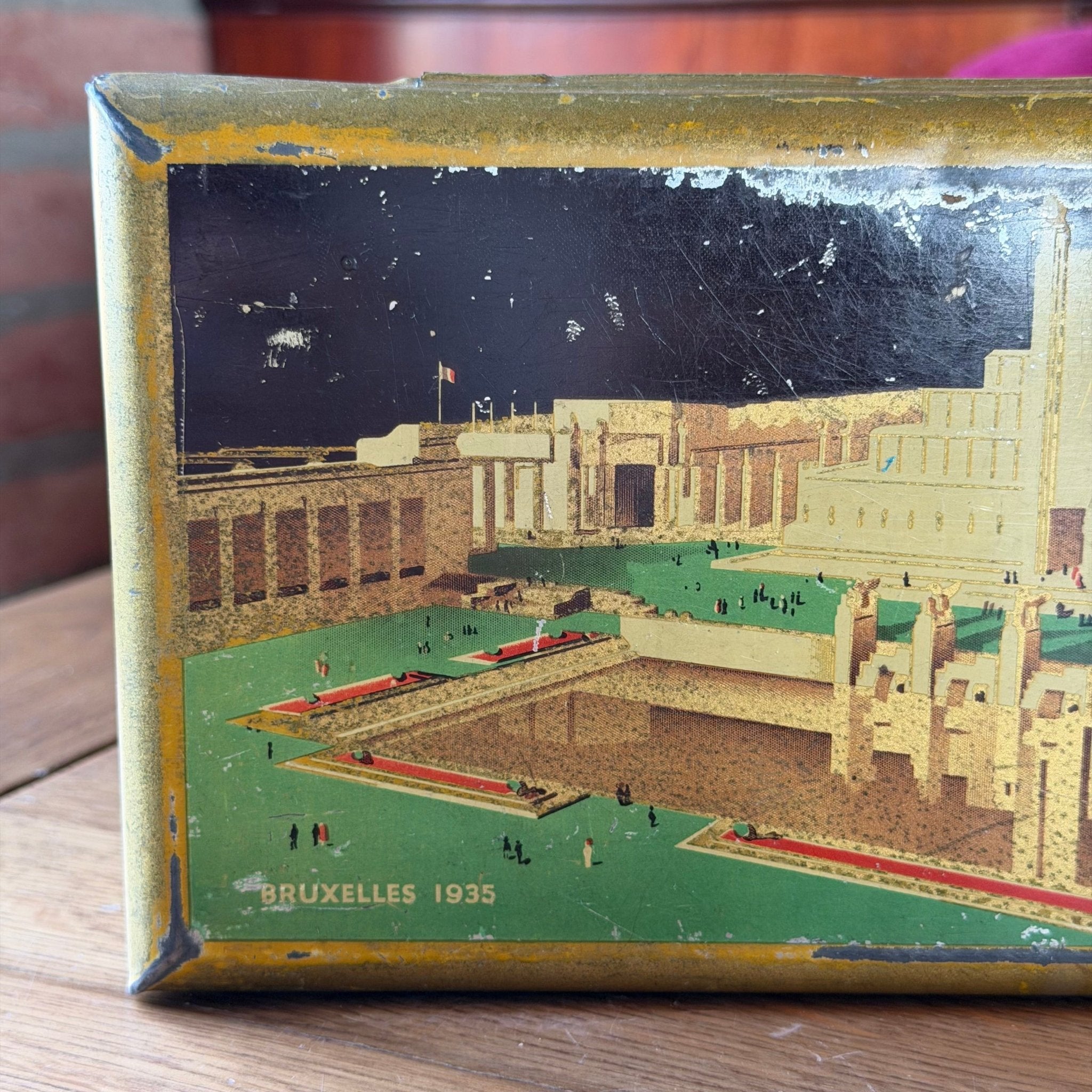 Côte d’Or chocoladeblik – Brussel Wereldtentoonstelling 1935