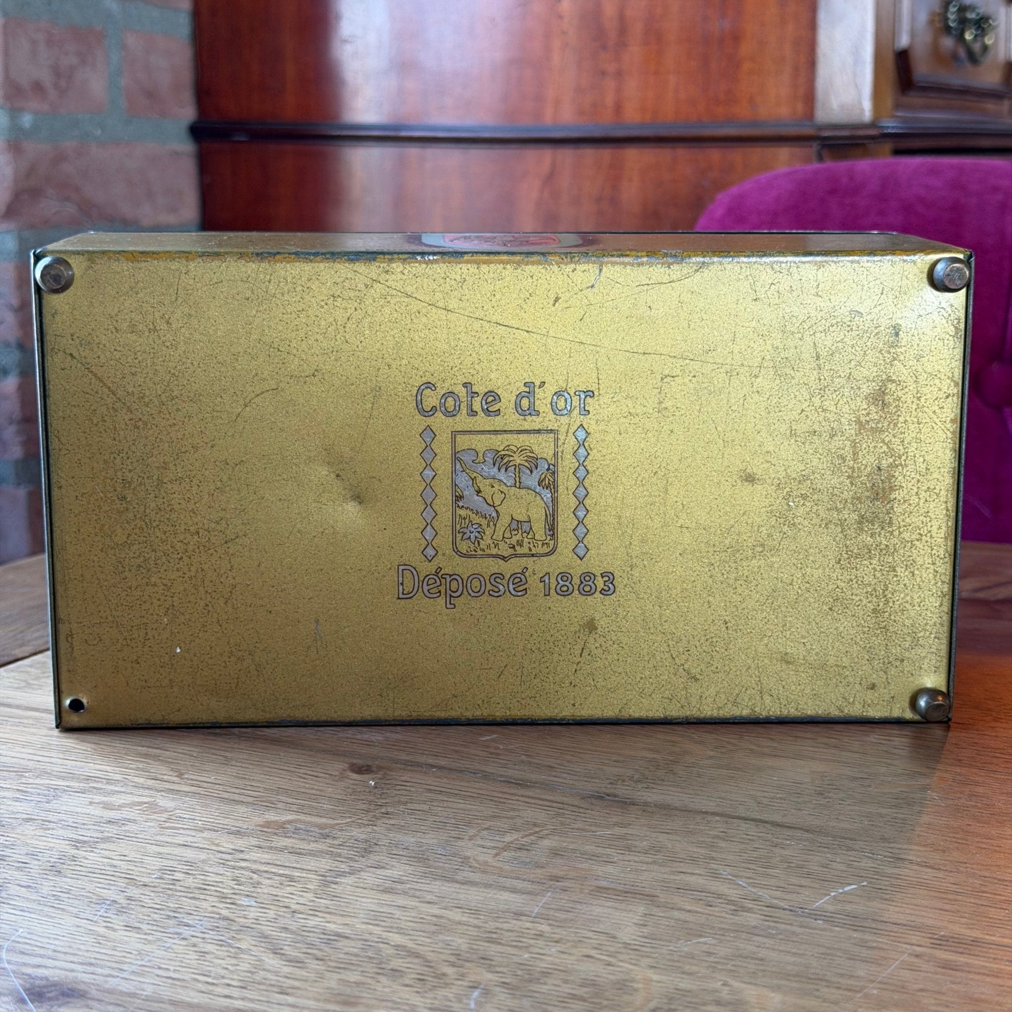 Côte d’Or chocoladeblik – Brussel Wereldtentoonstelling 1935