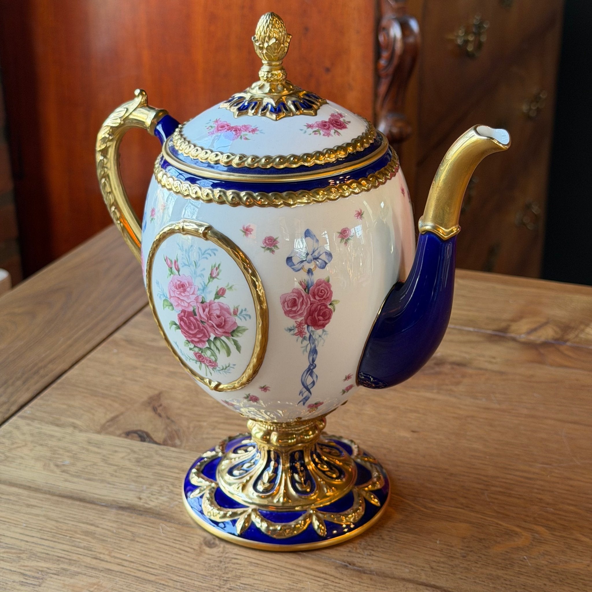 House of Fabergé – The Fabergé Egg Imperial Teapot – decoratieve porseleinen theepot - The Collectionist