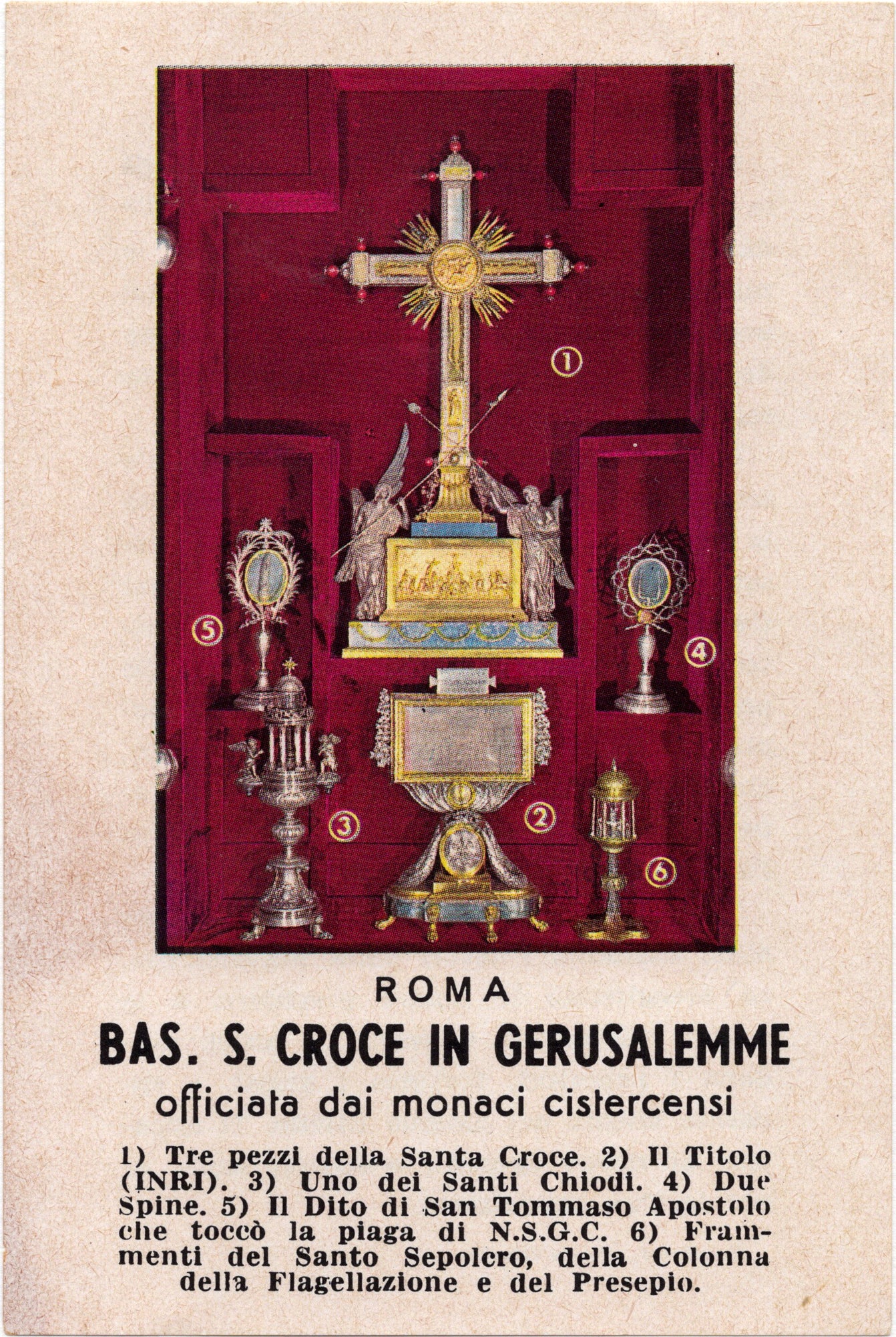 Bedevaartkaartje, Basilica Santa Croce in Gerusalemme, Rome, 20e eeuw