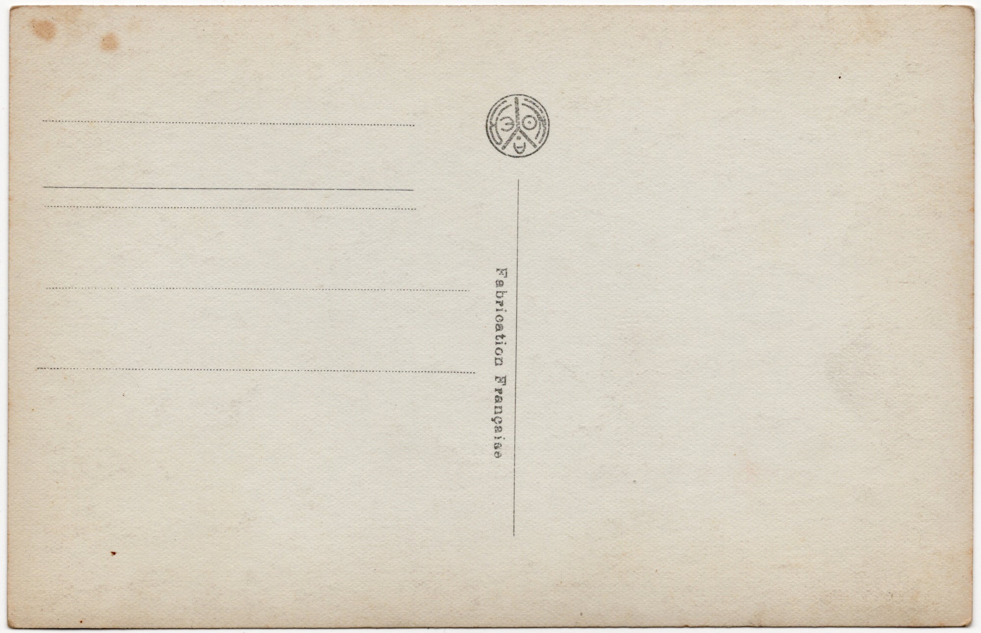 Achterzijde Carte postale musée reproduction photographique Marquet de Vasselot, La Purete planant au-dessus des Vices, Petit Palais Paris, A.N. Paris nr. 65