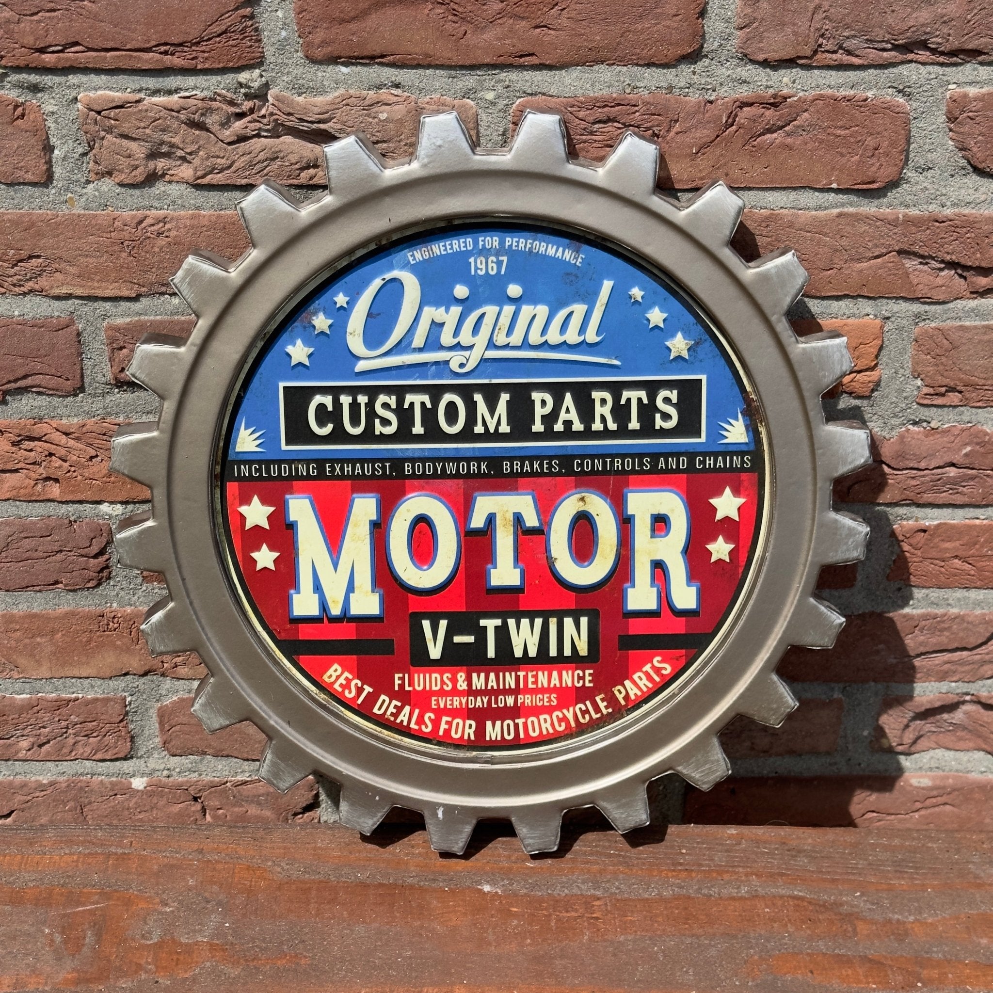 Motor Custom Parts Wandbord Van Blik - The Collectionist